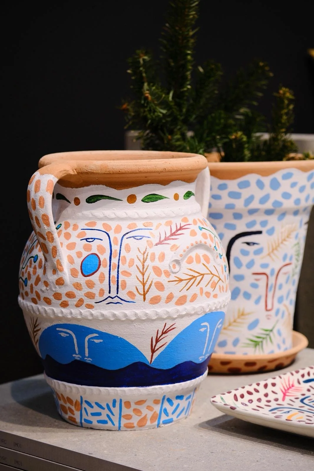 Hand-Painted Ceramic/ Clay