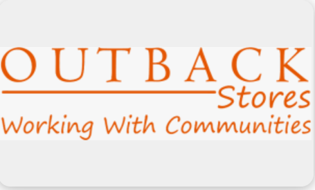 Outback Stores logo with tagline 'Working With Communities'