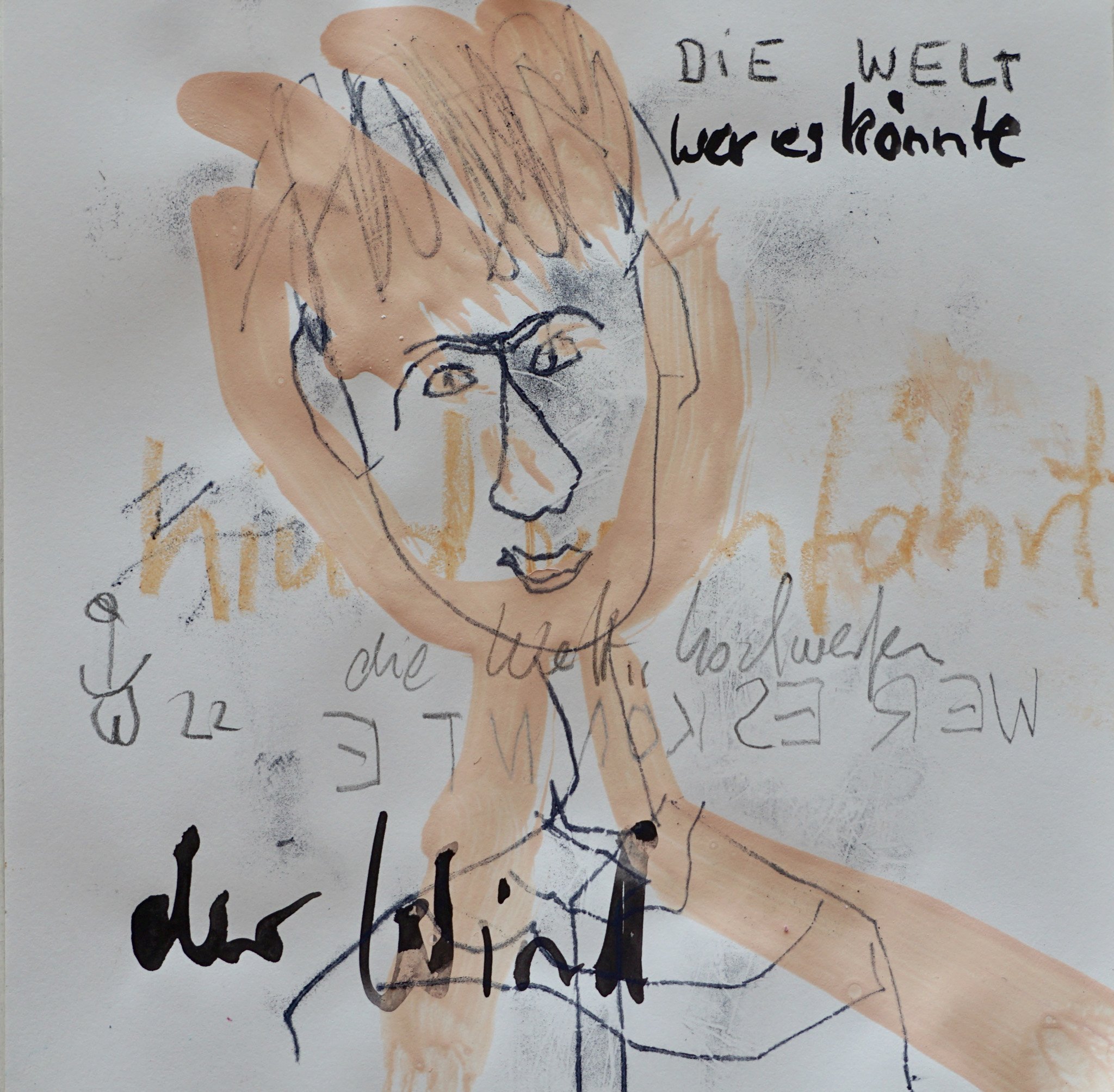 Kunstwerk auf Papier aus der Serie "Meine wilde Hilde" von Malerin Christine Bender