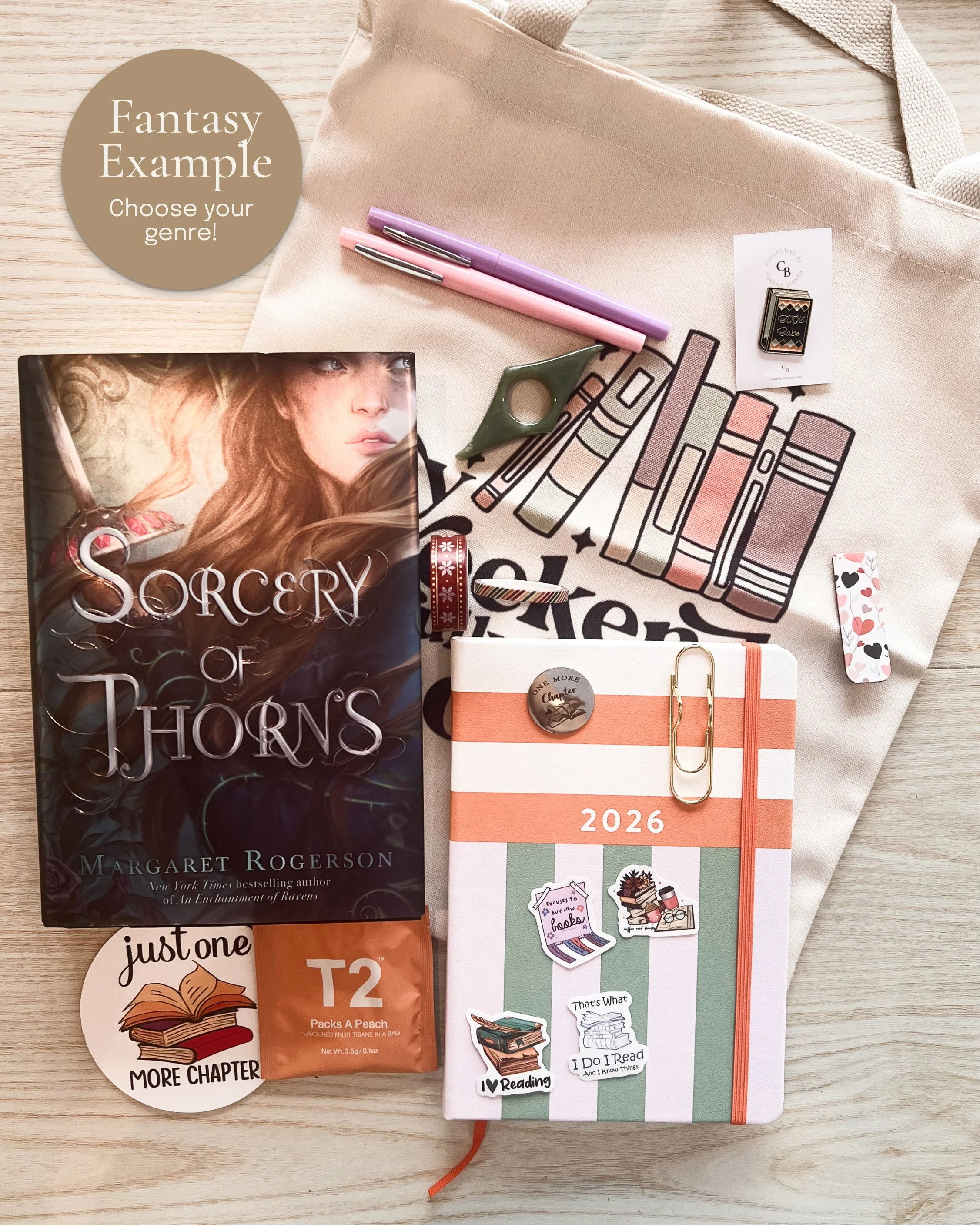 Flatlay of fantasy book and bookish items with christmas theme.jpg