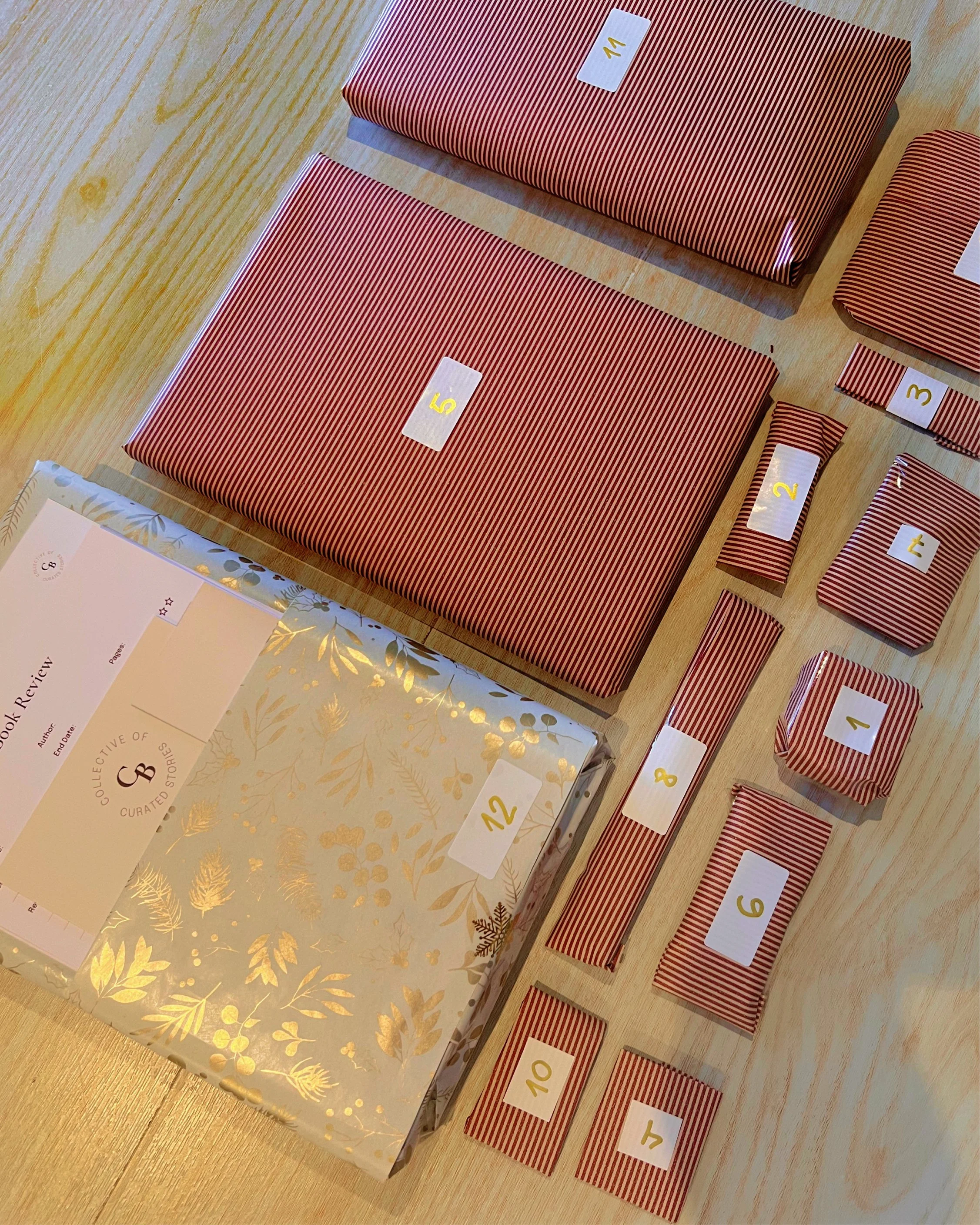 Flatlay of one to twelve wrapped packages.jpg