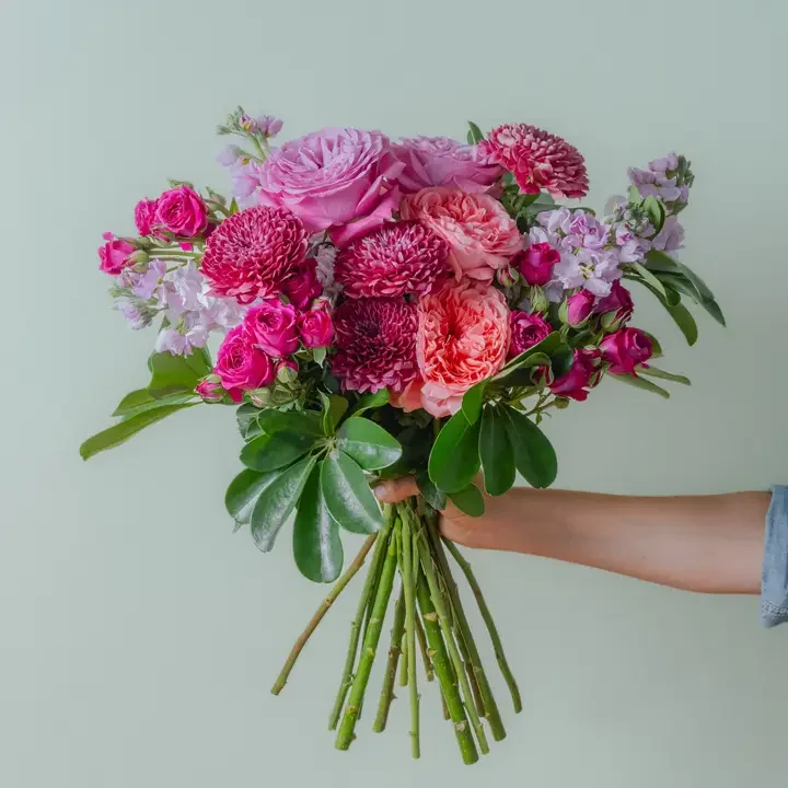 Pretty In PInk Wrapped Bouquet
