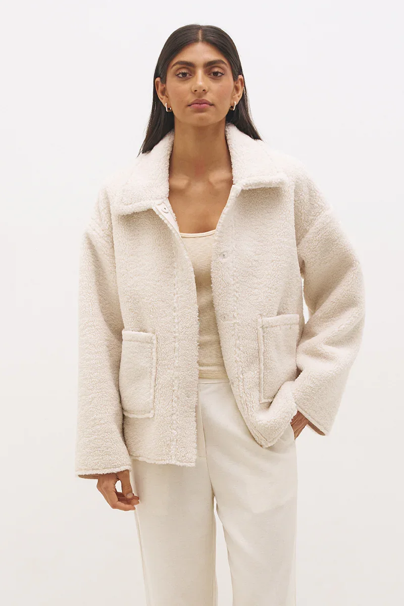 MON RENN | SKADI REVERSIBLE JACKET - CREAM
