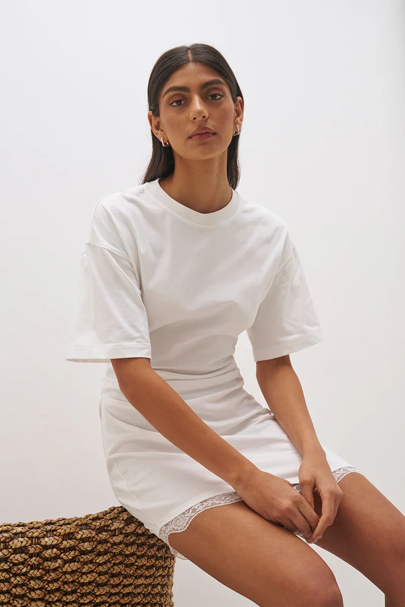 MON RENN | LIORA MINI DRESS - OFF WHITE