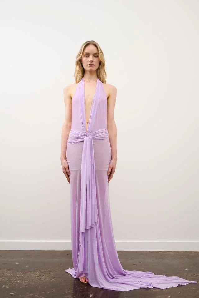 DZO | LIDIA DRESS - LILAC RHINESTONE