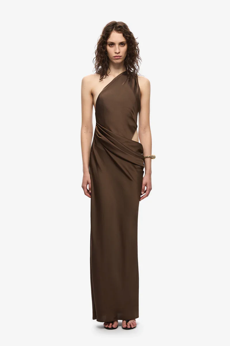 MISHA | THE ISADORA SATIN DRESS - CARAFE