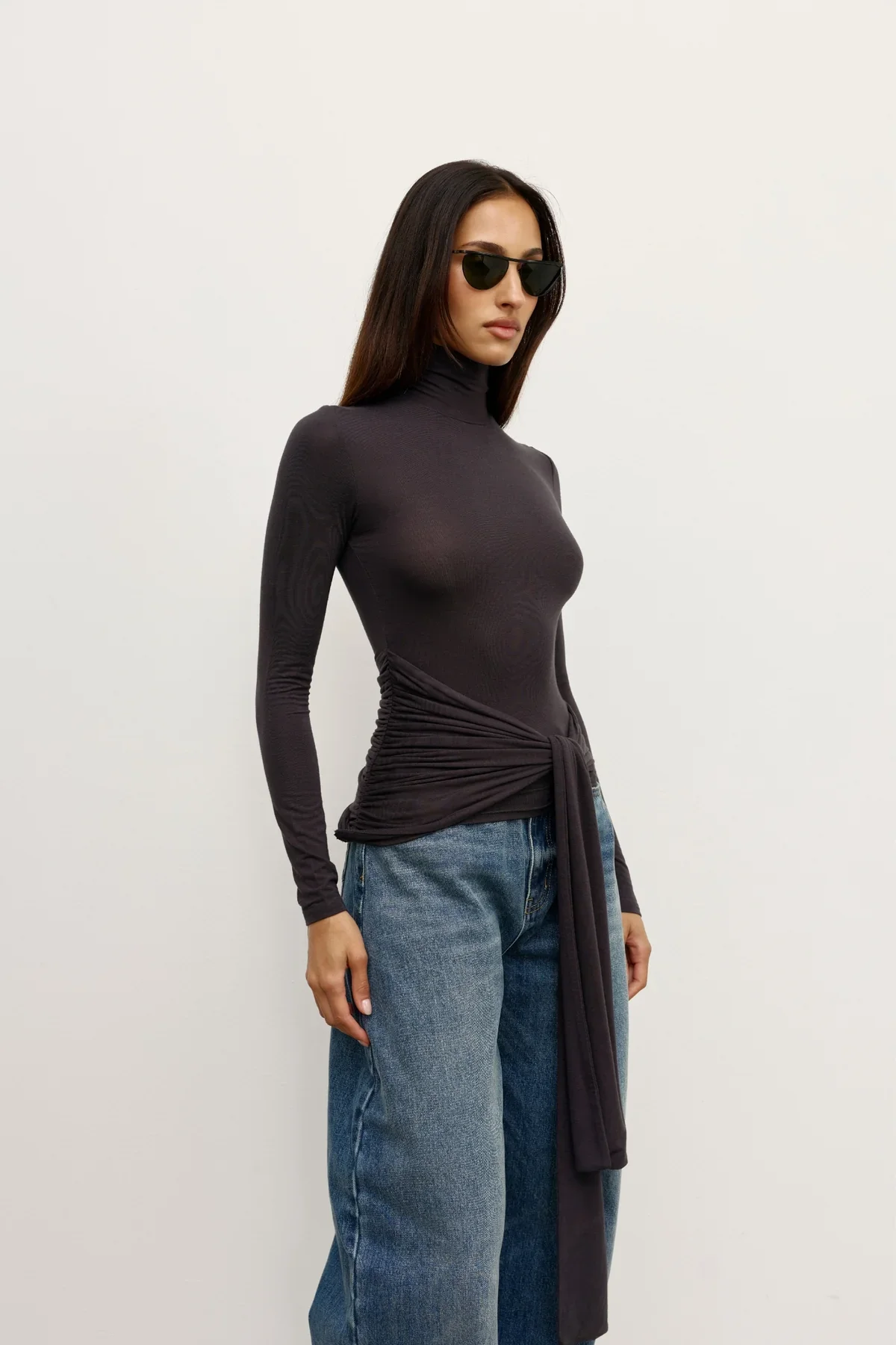 BAYSE | ISLEY TOP - CHARCOAL