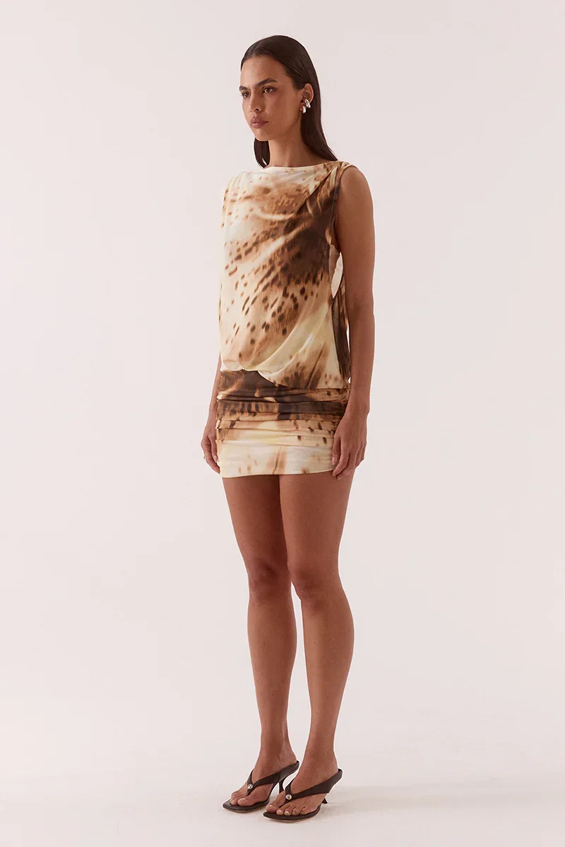 SOVERE STUDIO - ODETTE DRAPE MINI DRESS - LEMON ORCHID - PERTH BOUTIQUE ELISAB 2.webp