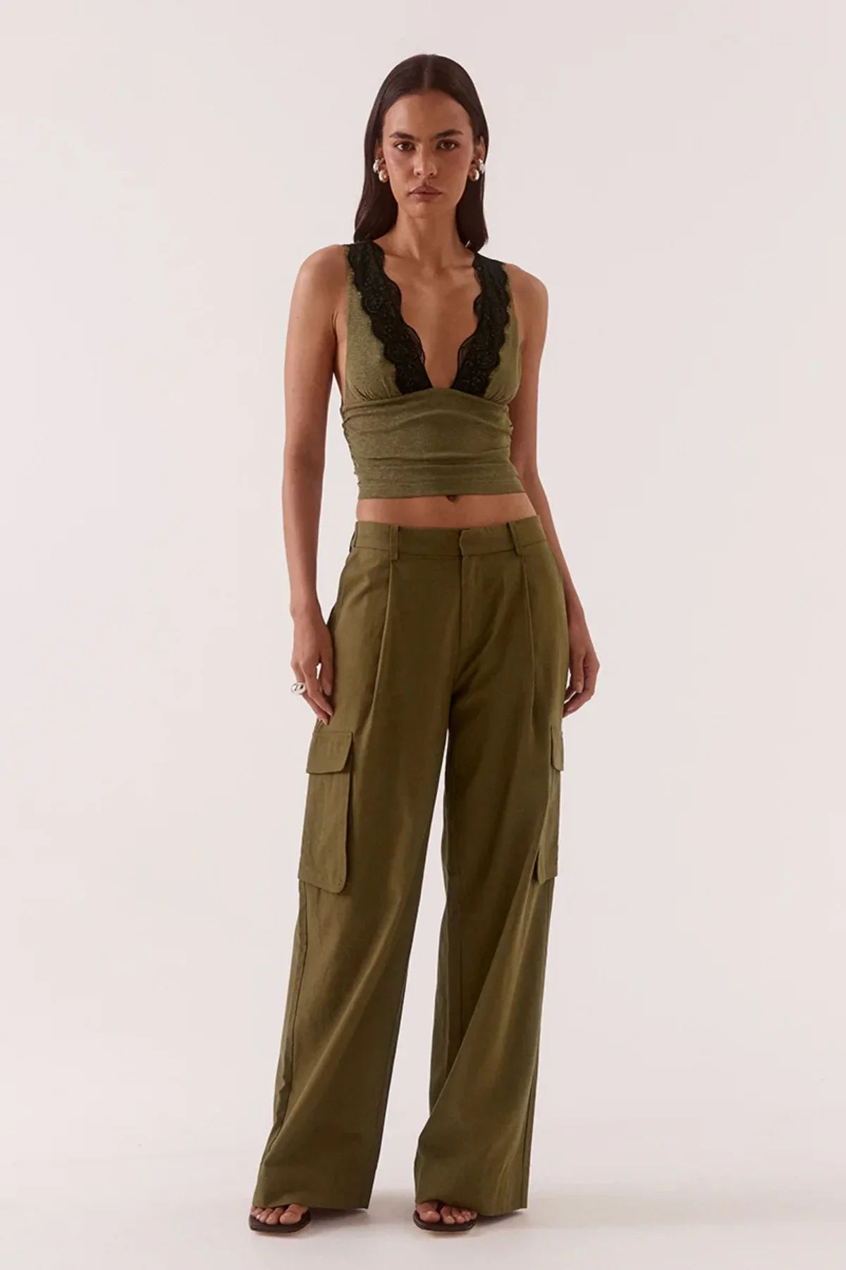 SOVERE STUDIO | SABINE CARGO PANTS - KHAKI
