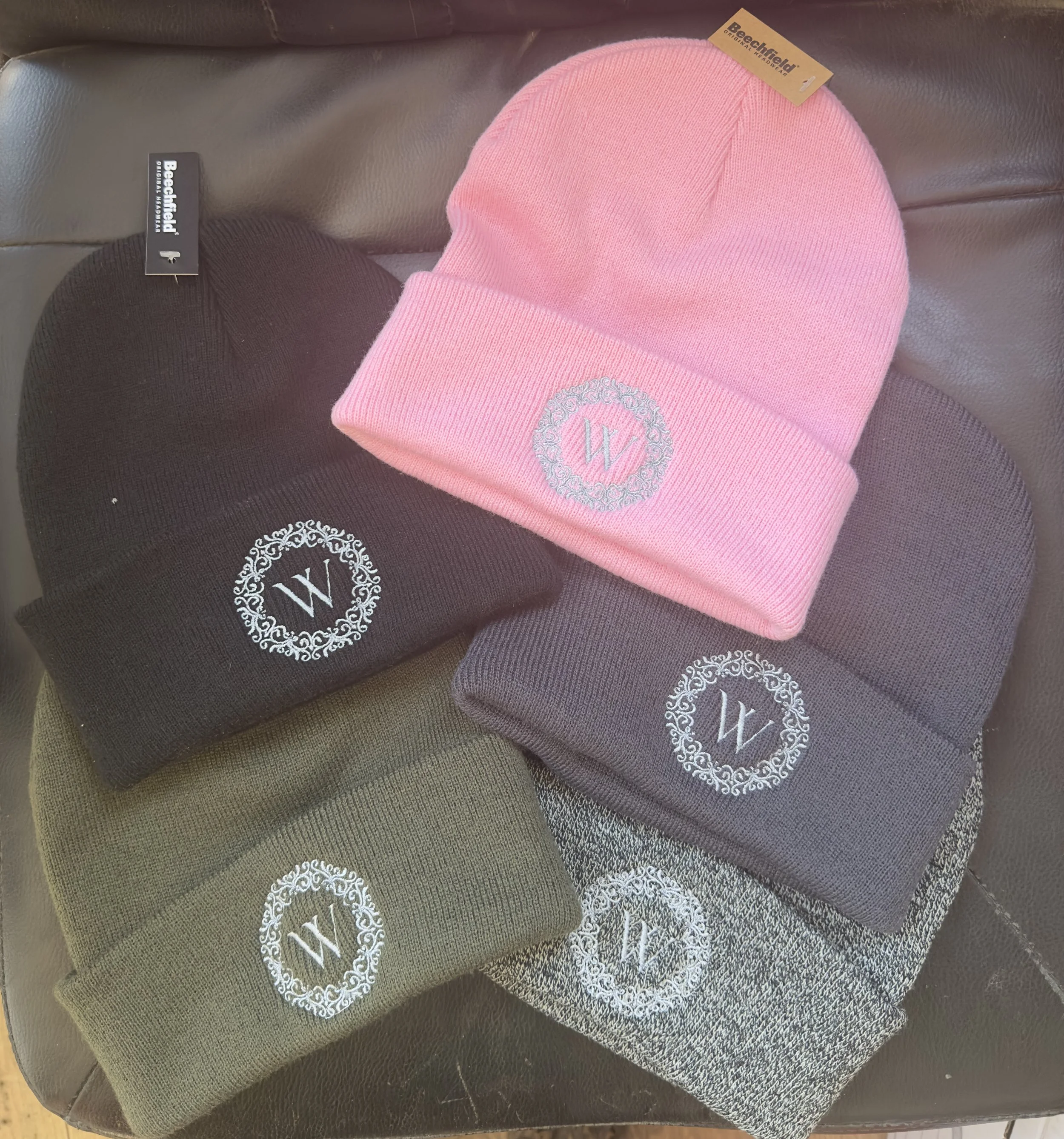 Beanies in a range of colours