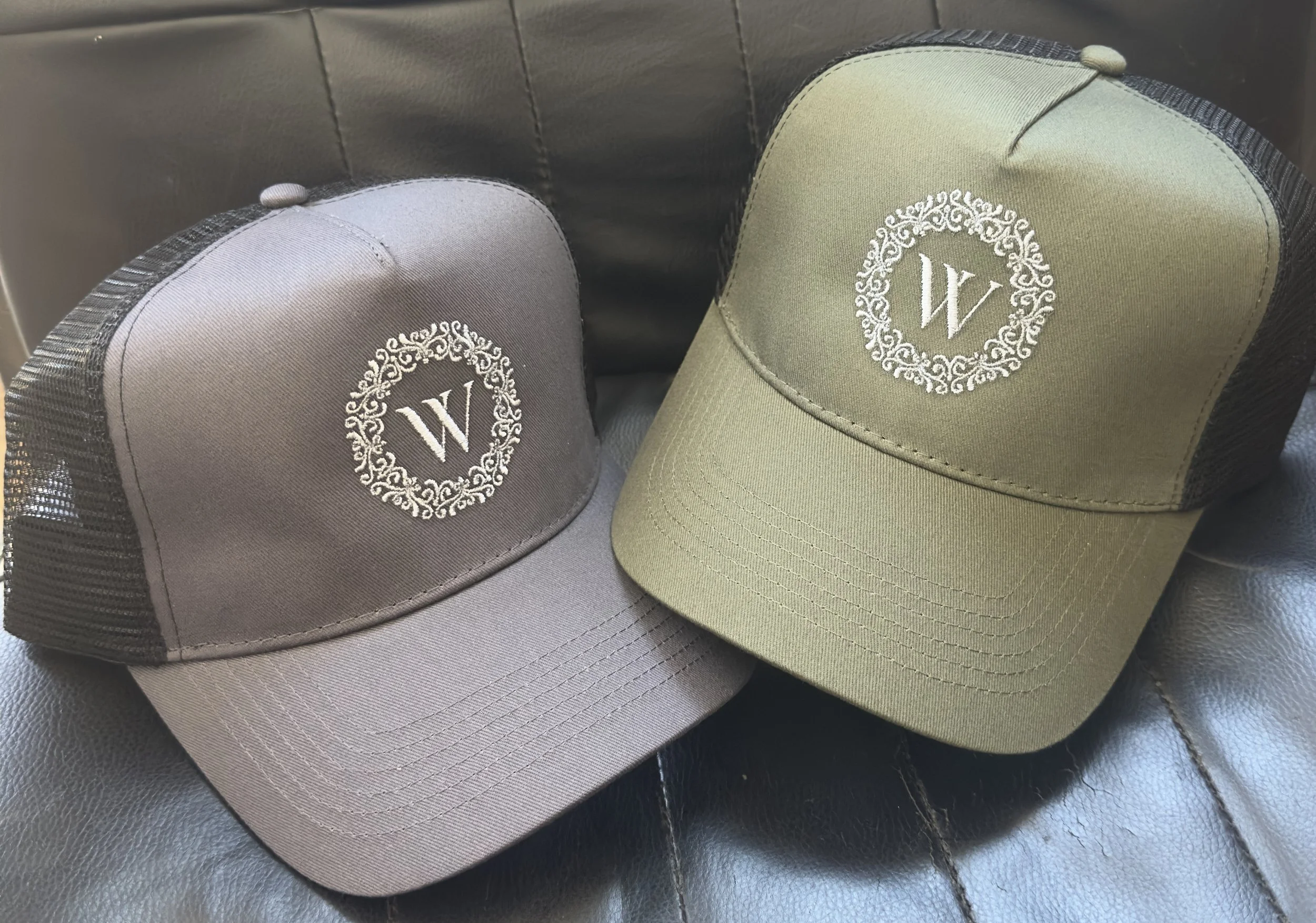 Trucker Caps in Grey or Olive