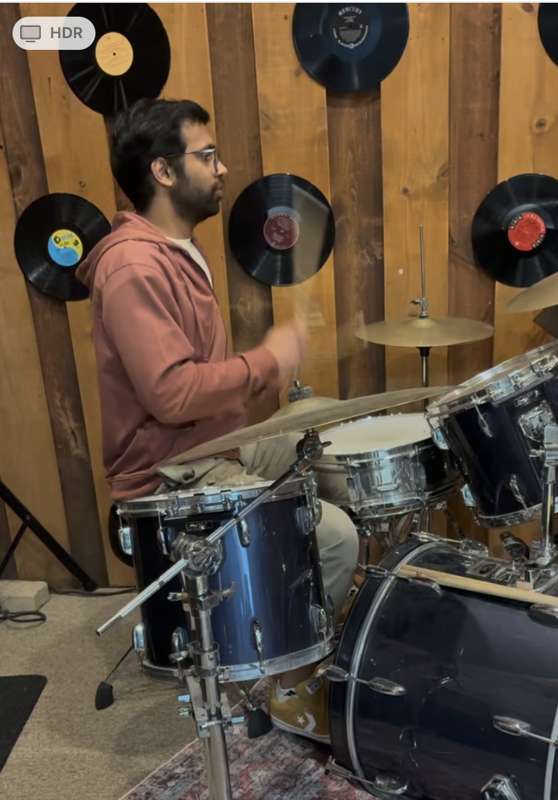Student drums at Rhythm and Strings music studio in Billerica MA
