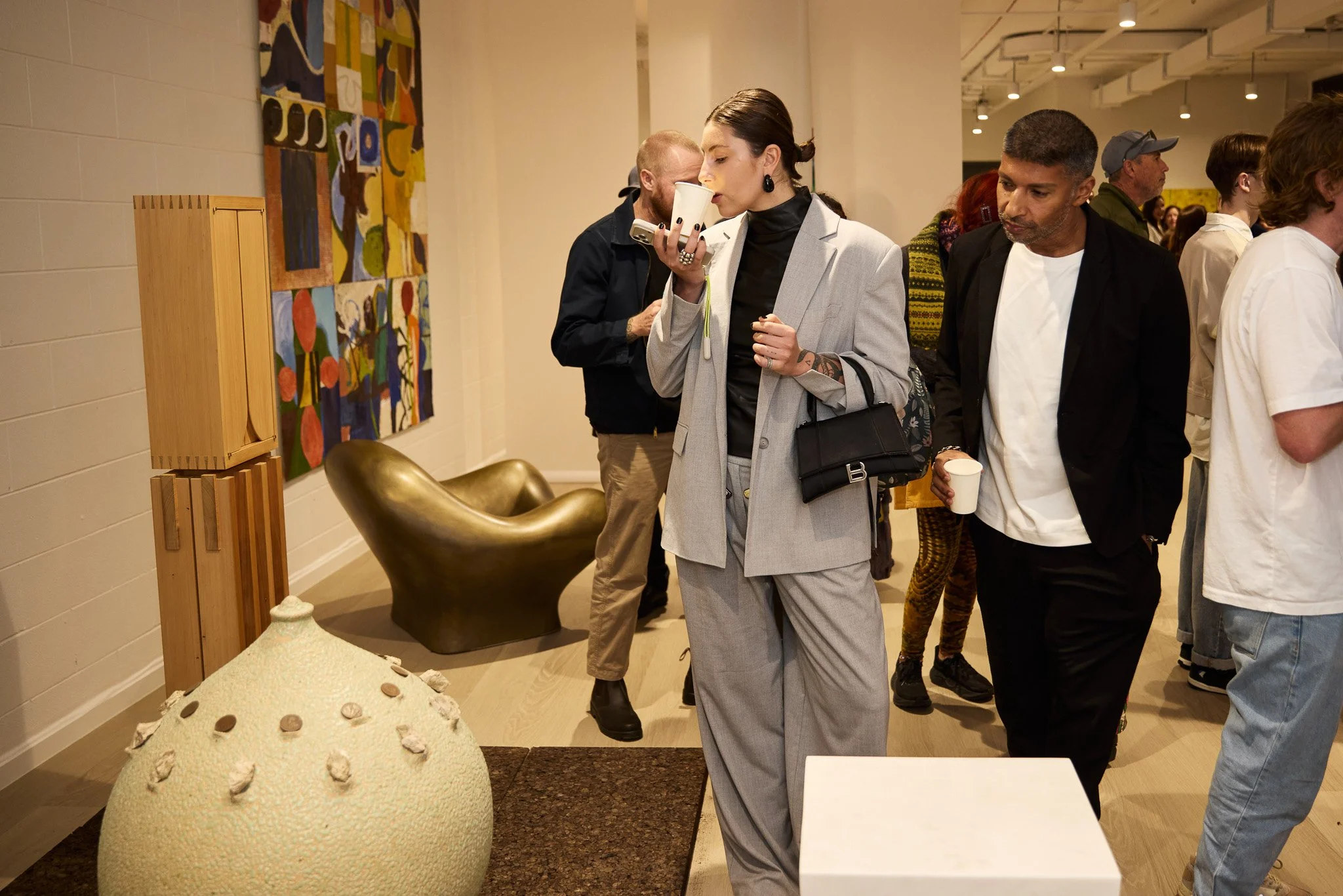 The opening of Taking Shape for Melbourne Design Week. Curated by WRAP. 