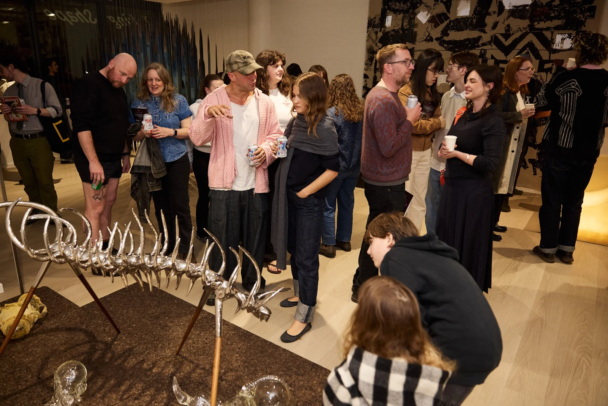 The opening of Taking Shape for Melbourne Design Week. Curated by WRAP. 