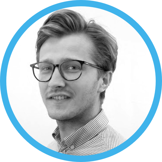 Motus VR's CTO, viewed in a black and white photo.