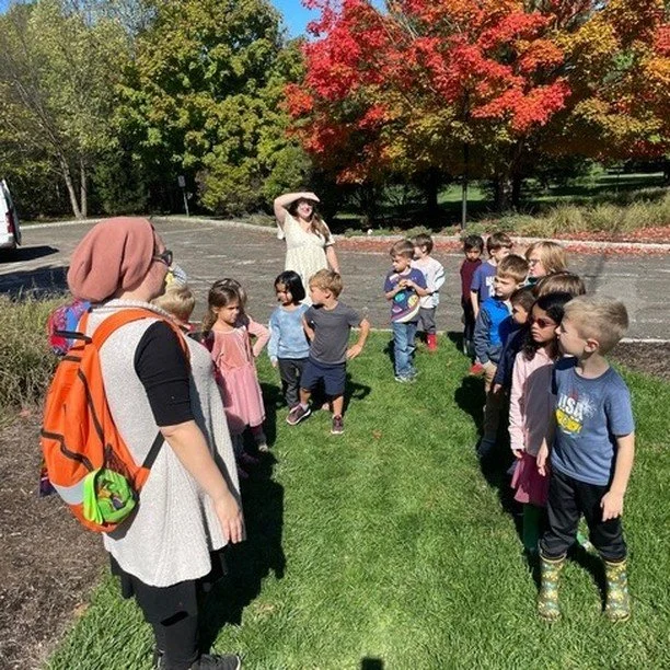 How fun! 
The kids went on walks and had lots of fun collecting materials to make their own sukkah
