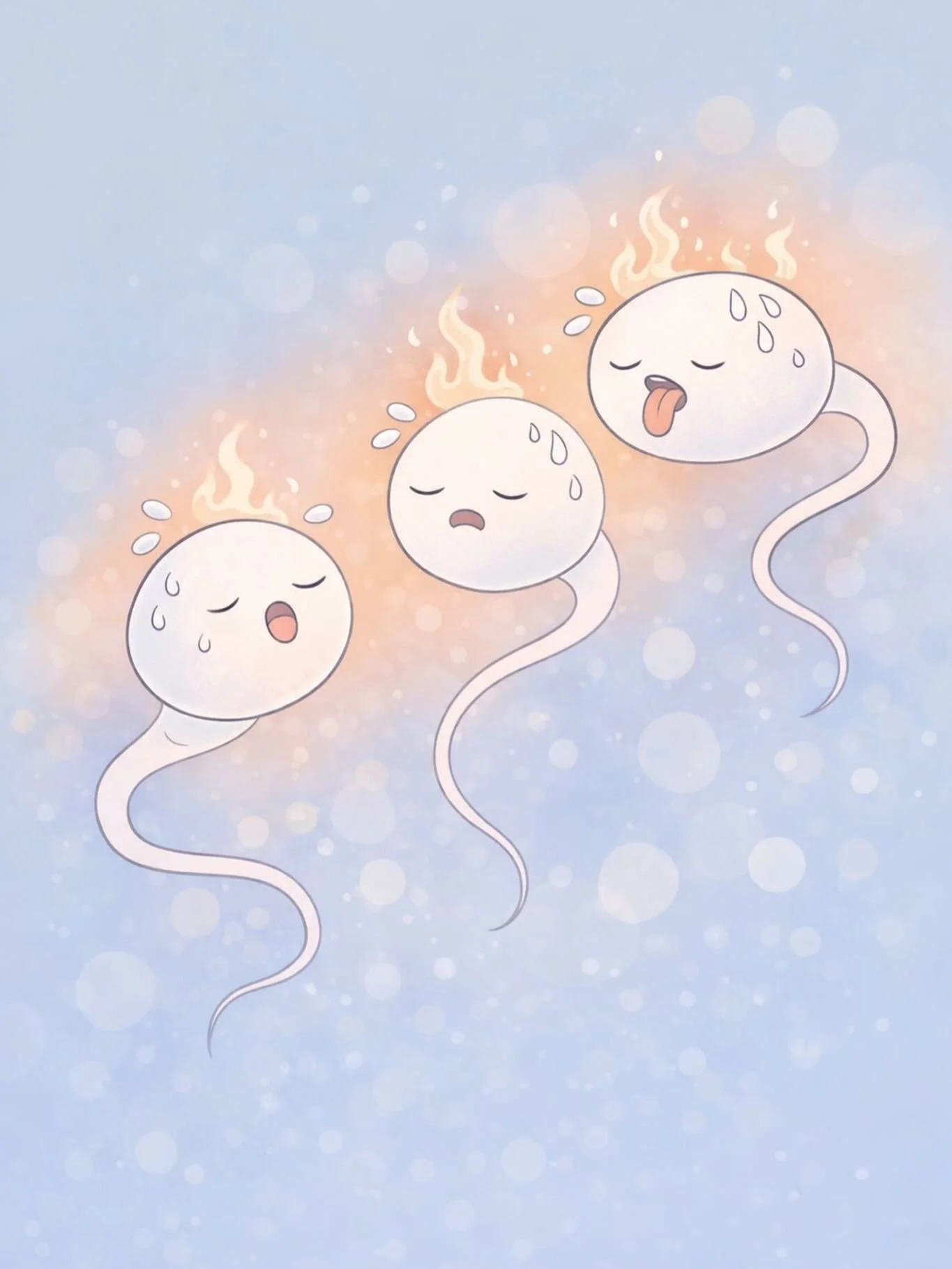 🔥 Vidste du, at varme kan p&aring;virke mandens fertilitet?

M&aelig;nds s&aelig;dkvalitet er meget f&oslash;lsom overfor varme.
Testiklerne ligger udenfor kroppen, fordi s&aelig;d bedst dannes ved en temperatur, der er 2&ndash;3 grader lavere end k