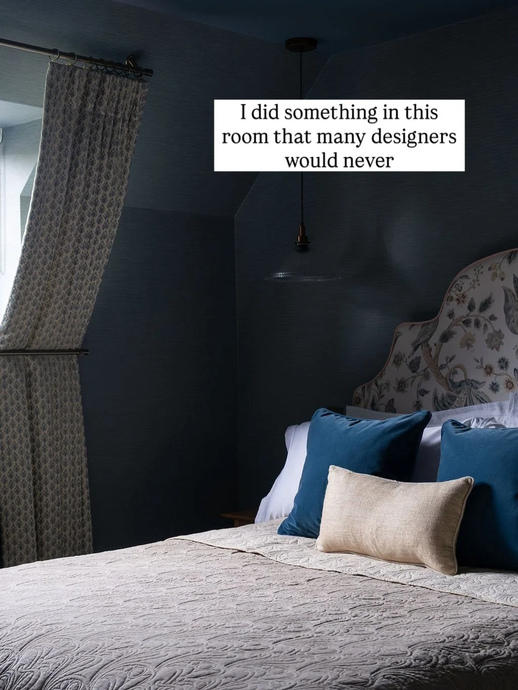 I&rsquo;ve done it before, and I&rsquo;ll do it again!

This room originally had two windows, one of which was directly next to a neighbour&rsquo;s and completely overlooked. We decided to divide the space to add an en-suite and a built-in wardrobe. 