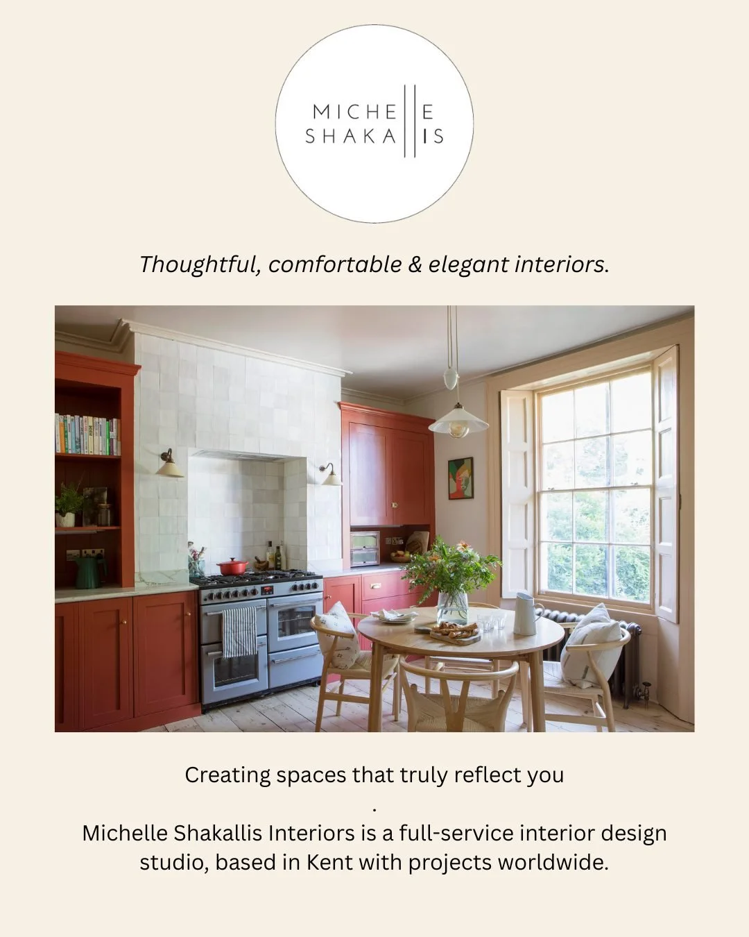 Michelle Shakallis Interiors is a full-service interior design studio, based in Kent with projects worldwide.

Michelle Shakallis Interiors takes into account the interior architecture of each space and takes the time to truly understand your vision.