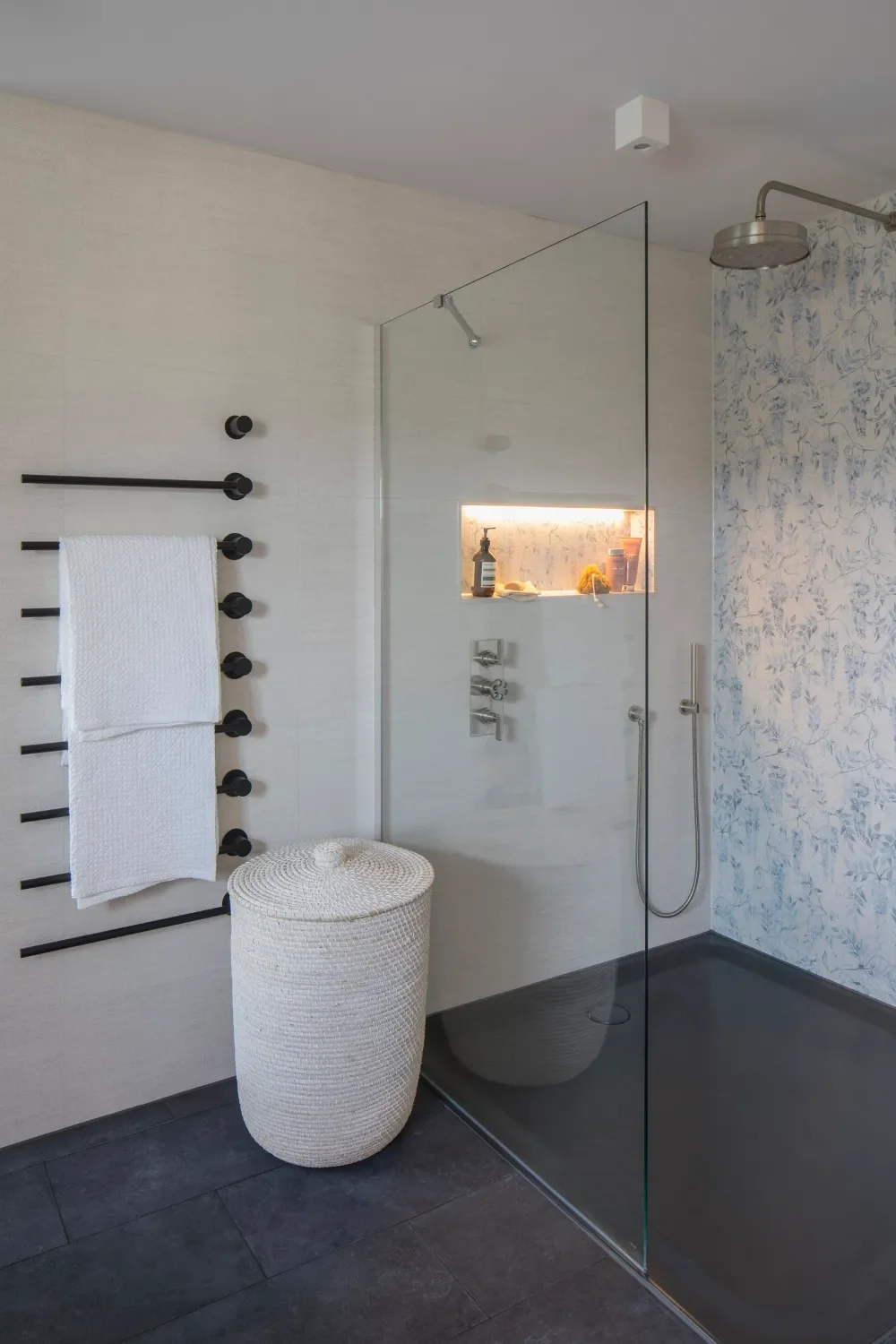 shower-and-heated-towel-rail Kent Michelle Shakallis Interiors.webp
