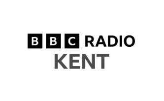 BBC Radio Kent logo with black squares and white text