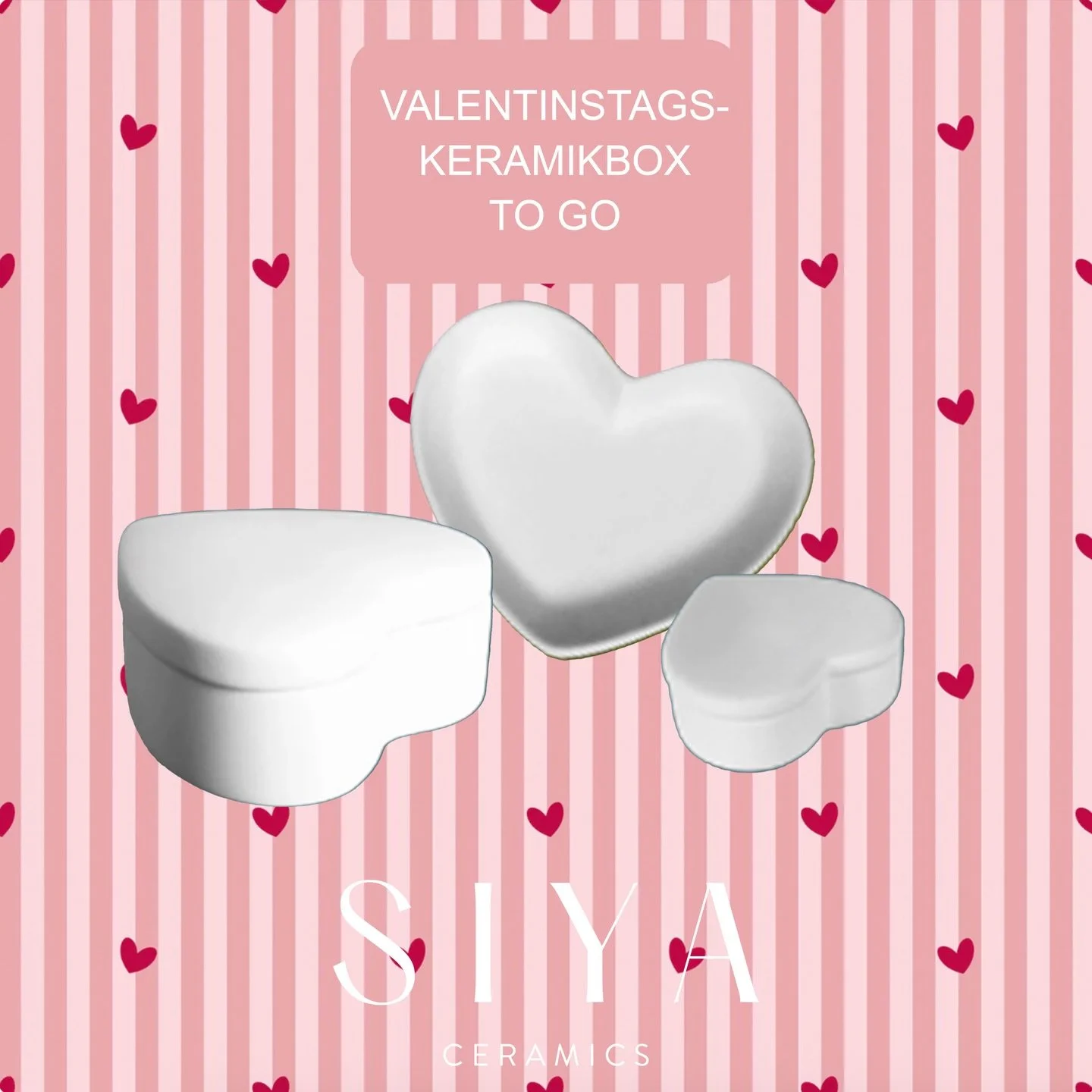 Valentinstag mal anders 💕 Keramik Box to go
F&uuml;r Partner, Besties oder einfach dich selbst. 
Lust auf eine kreative Auszeit?

&Uuml;ber unsere Website bestellen und im Store abholen 💕

#siyaceramics #paintyourownpottery #potterypainting #potter