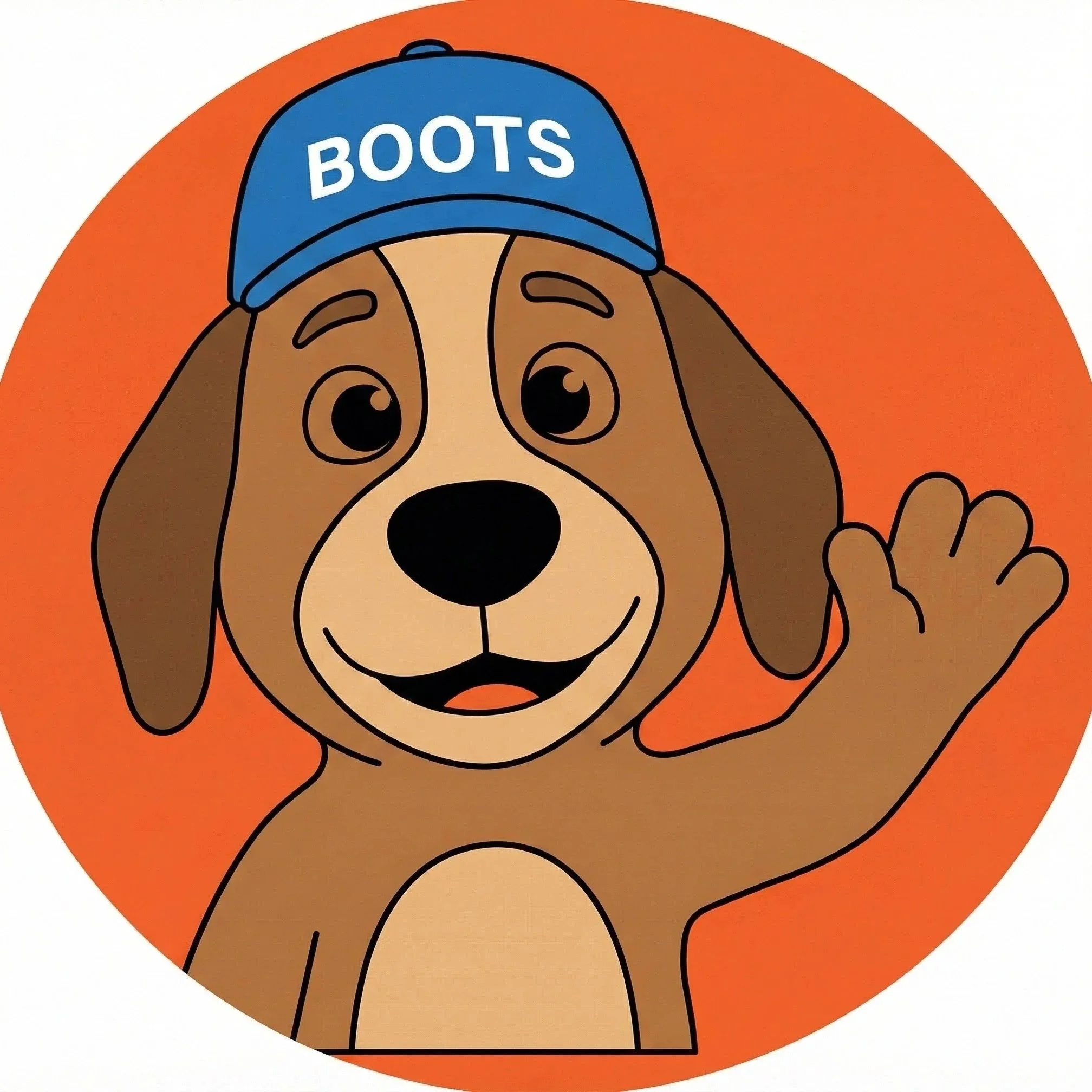 Boots the AI mascot for Boots On The Ground AI - image prompting.   Helping small business owners with AI-powered solutions.