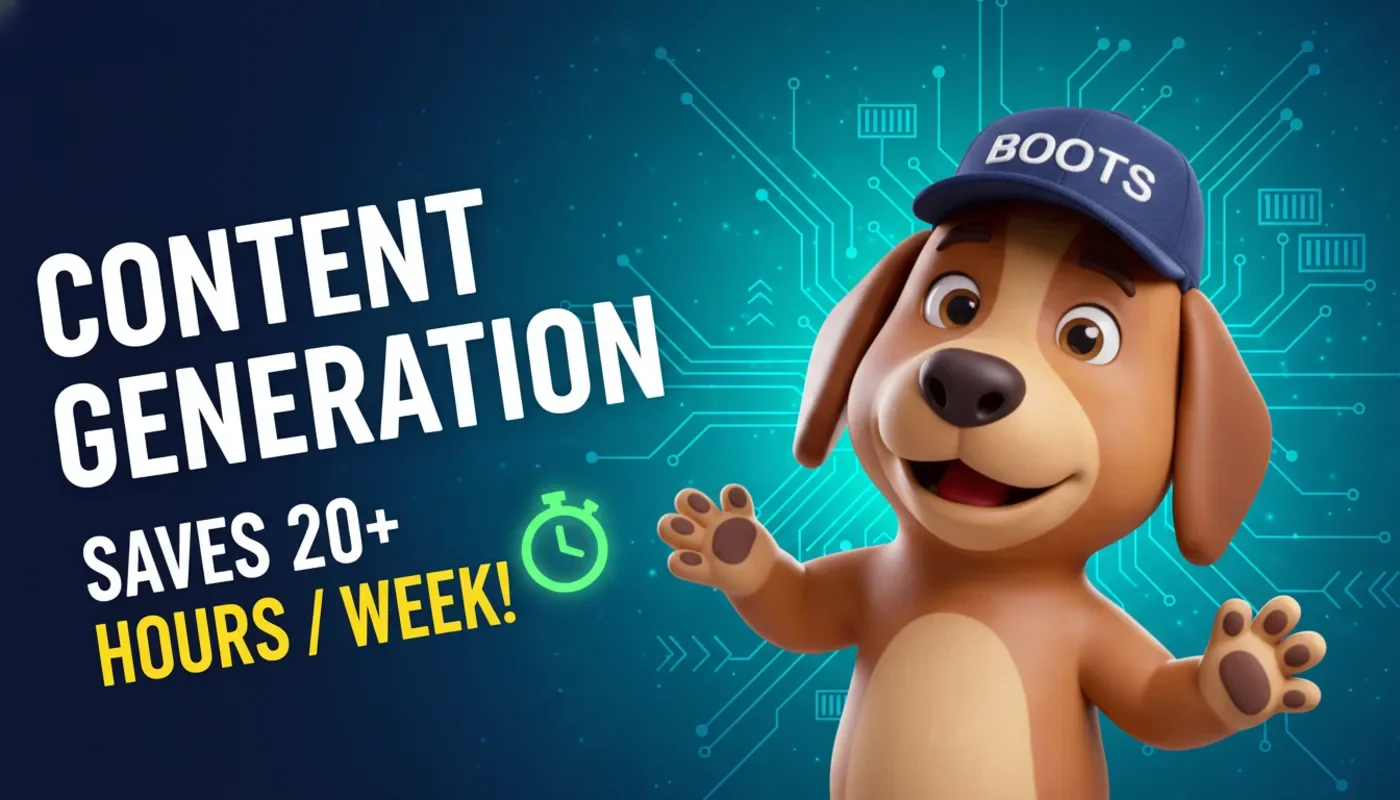 Visual Imaging Content example powered by the right prompt engineering that Boots On The Ground AI has perfected.  Text highlighting content generation that saves 20+ hours per week.