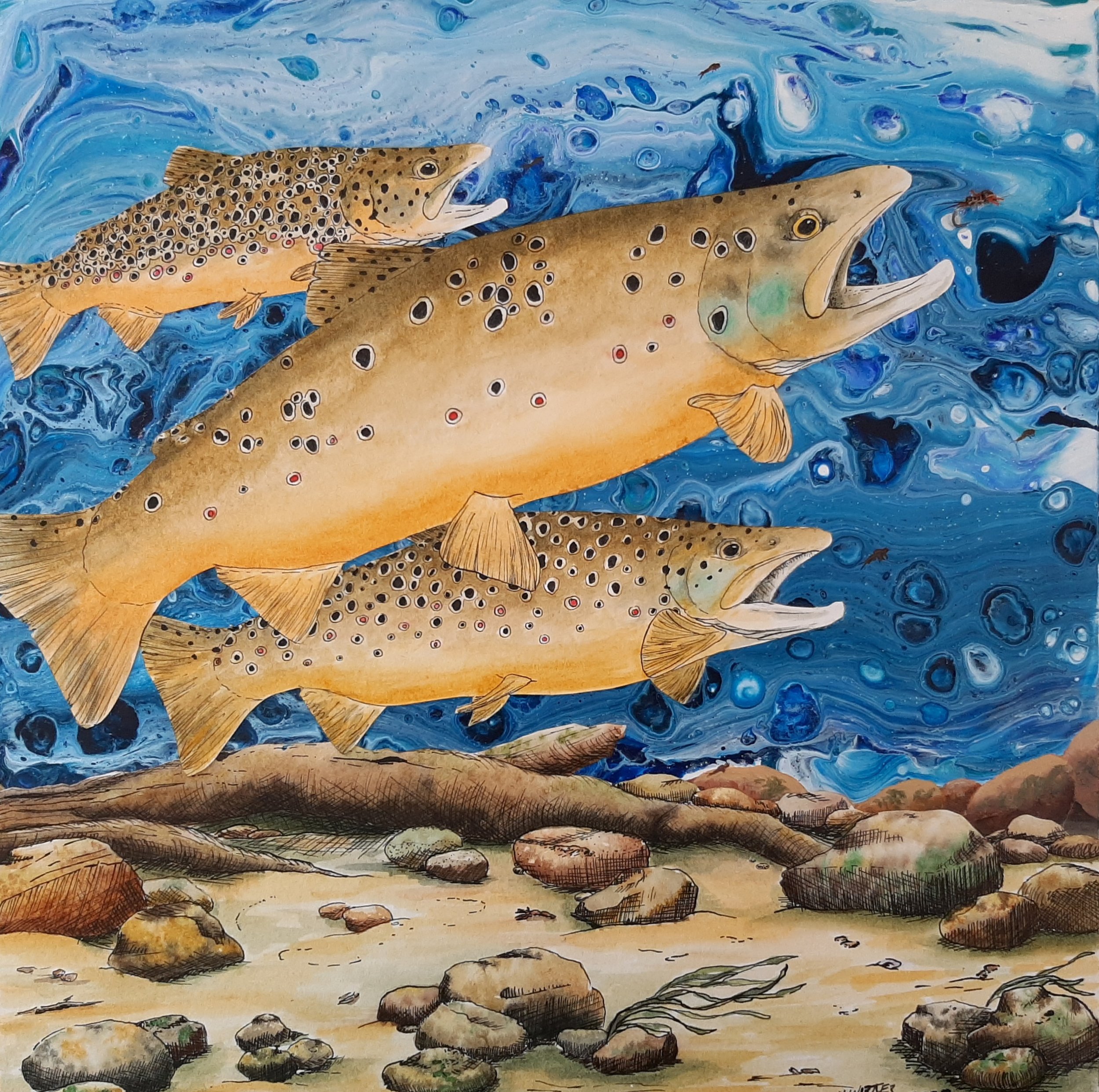 TroutSalmonAndSteelhead-BrownTroutTrio-by-HL-Wirtner_acrylic-watercolor.jpeg.jpg