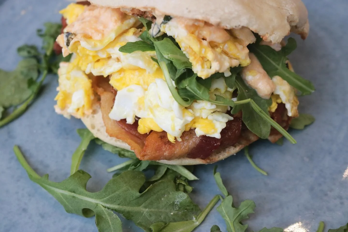 Rise and shine with our savory Egg Sandwich... stacked with creamy pimento cheese, fresh arugula, and nestled in a toasted English muffin.
Craving more? Add bacon, turkey bacon, ham, or sausage to make it your own! 
•
•
•
#nyc #newyo