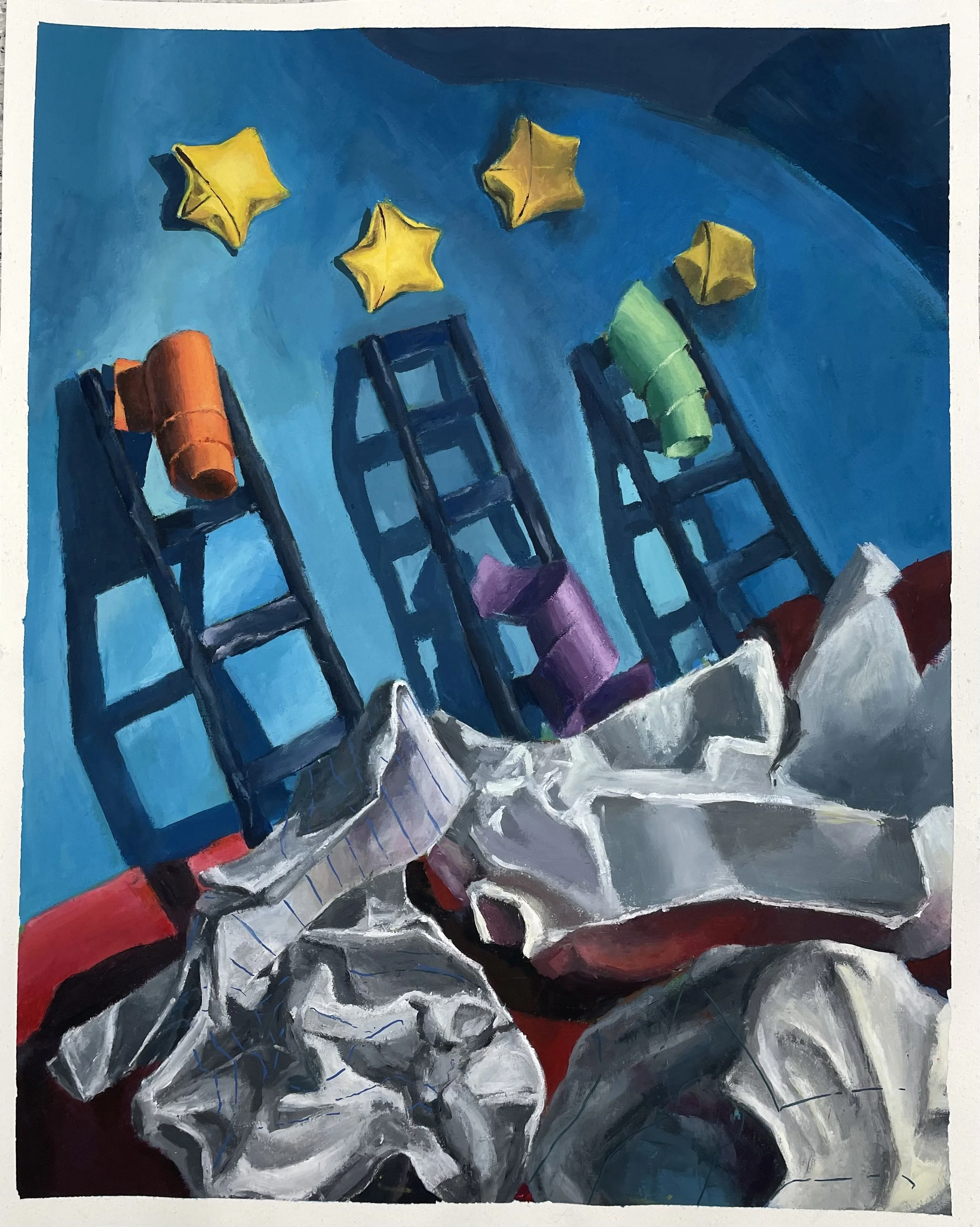 The Climb to Success by Zoya Bahrain, Acrylic, Grade 11, River Hill High School, Teacher: Caroline Appel, Howard County Public Schools