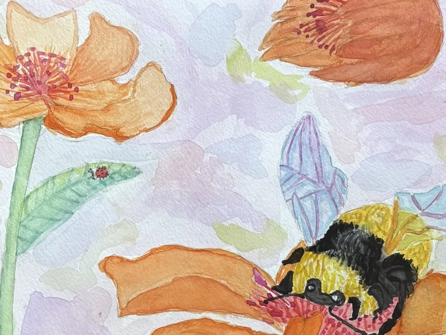 Sympathetic Vibration by Sasha Becker, Watercolor, Grade 8, Cabin John Middle School, Teacher: Sonia D'Agnese, Montgomery County Public Schools