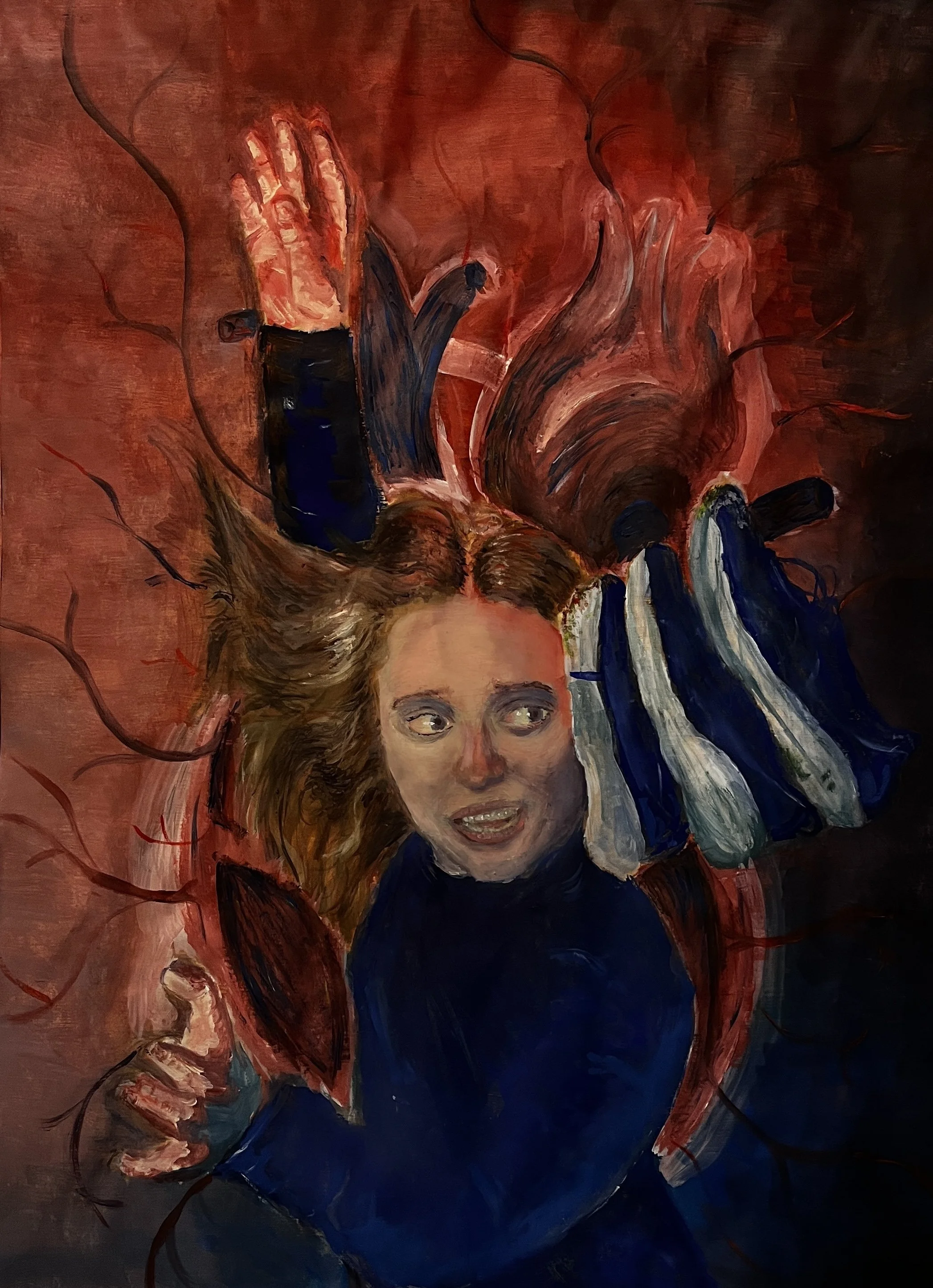 Pressured Palpitations by Alexa Andrys, Oil, Grade 11, River Hill High School, Teacher: Caroline Appel, Howard County Public Schools
