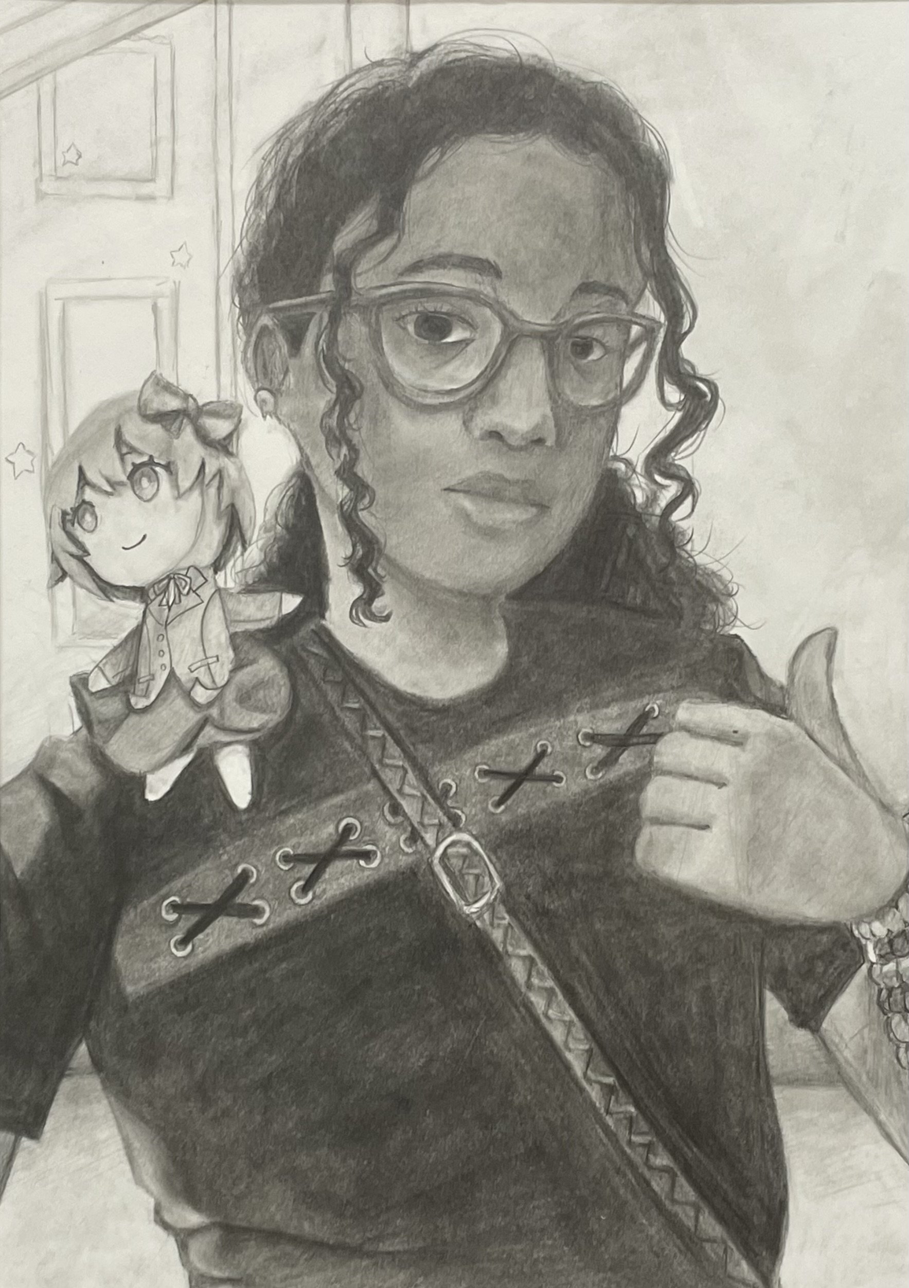 Yeah That's Me by Malena Thorne, Graphite, Grade 8, Hyattsville Middle School, Teacher: Calcagno Heijkoop Edelweiss, Prince George's County Public Schools