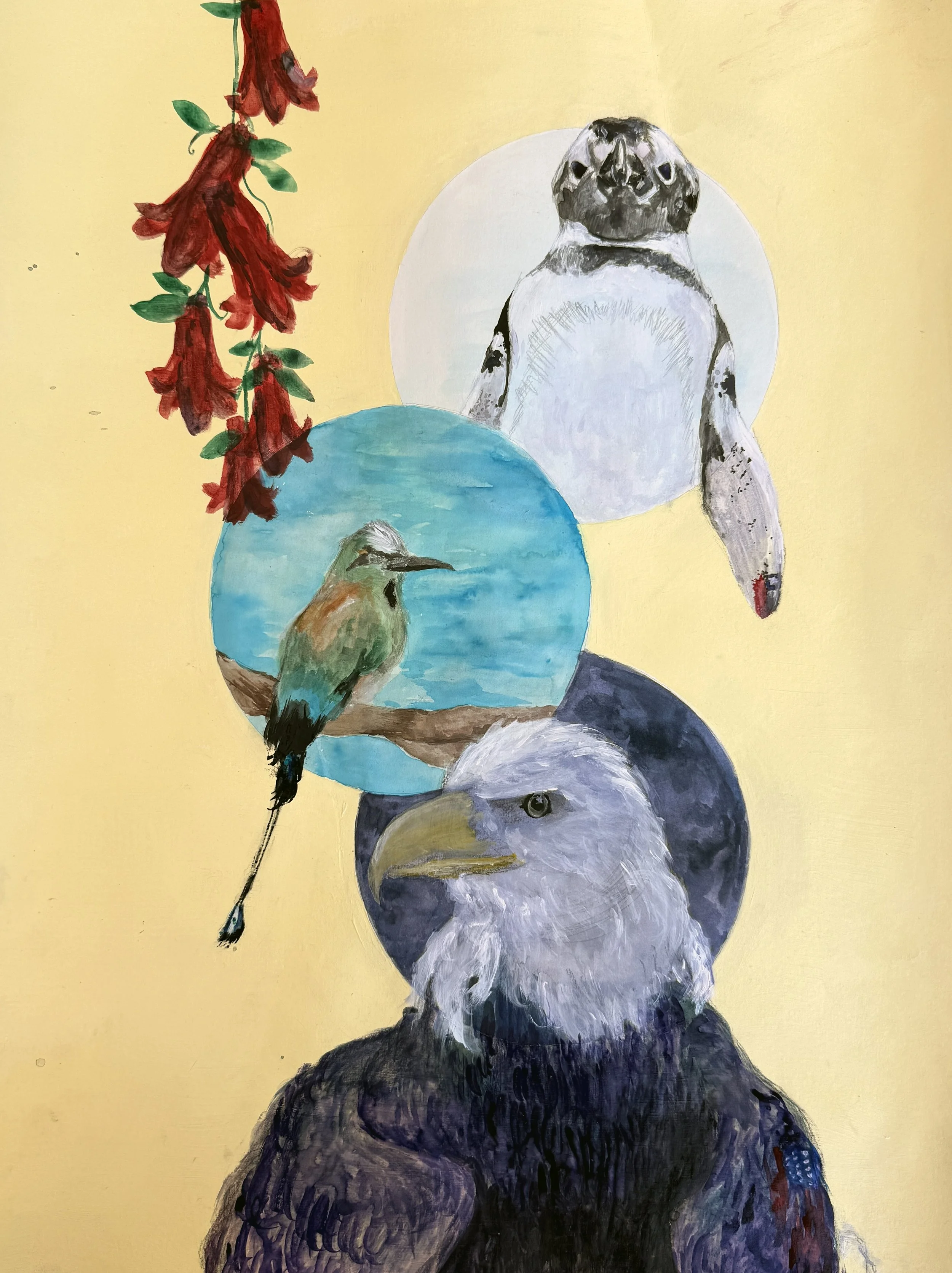 Face of Culture by Katherine Barrera, Mixed Media, Grade 12, Springbrook High School, Teacher: Kevin Franco, Montgomery County Public Schools