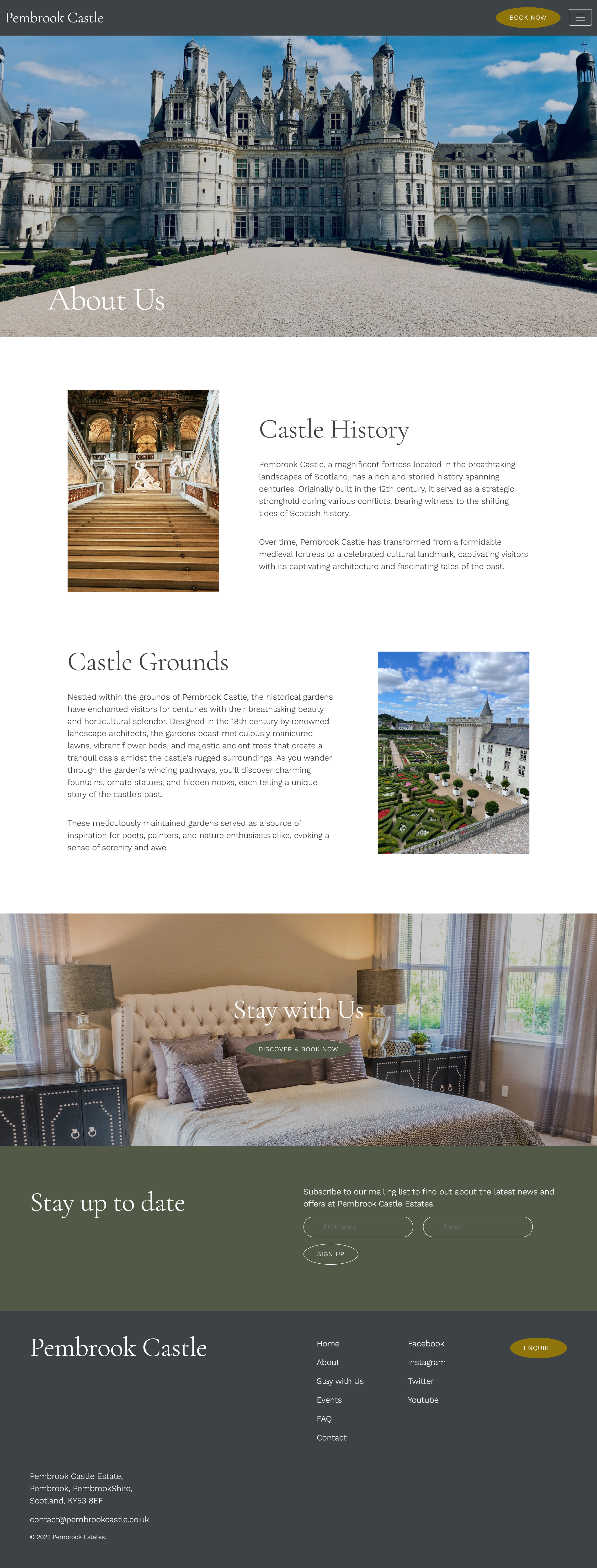 about page for hotel website