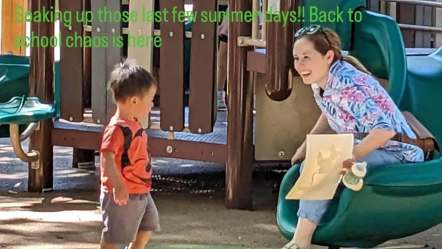 Enjoying the playground after preschool ❤️ hope everyone is having a great first week back at school!!!