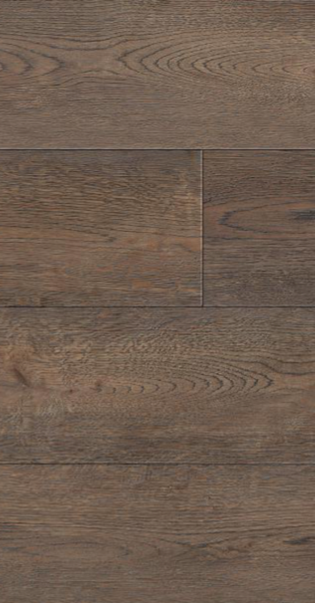 Close-up of a wooden floor with brown planks showing natural wood grain.