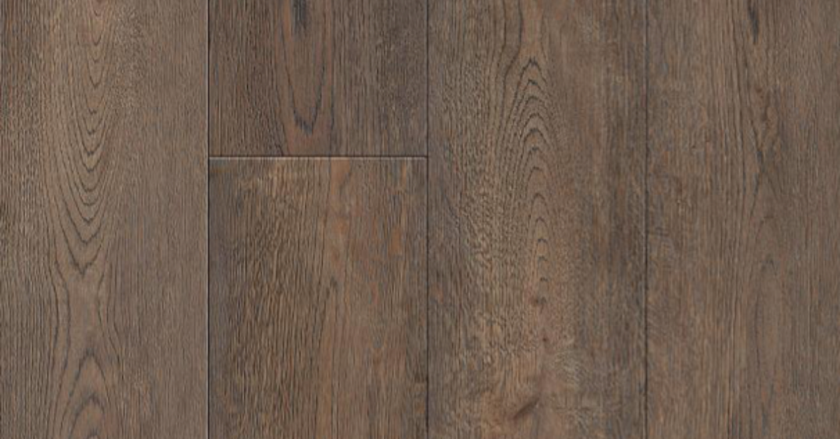 Close-up of a wooden floor with brown planks showing wood grain texture.