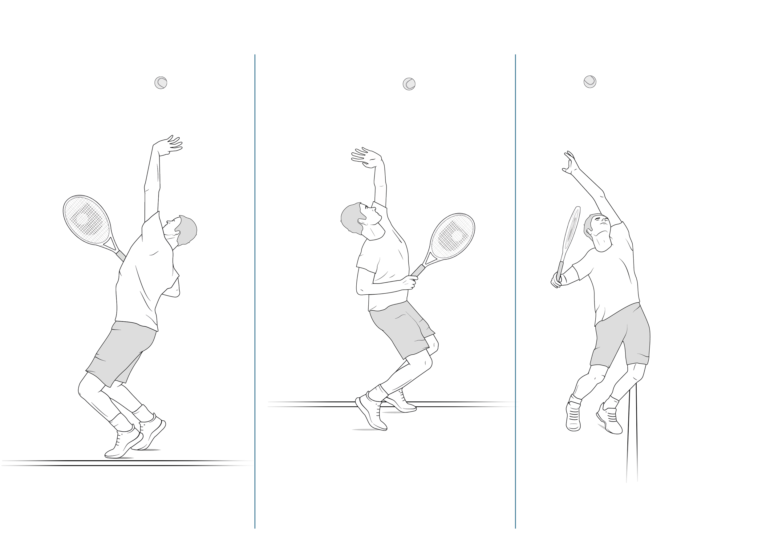Tennis Serve Sports Illustration