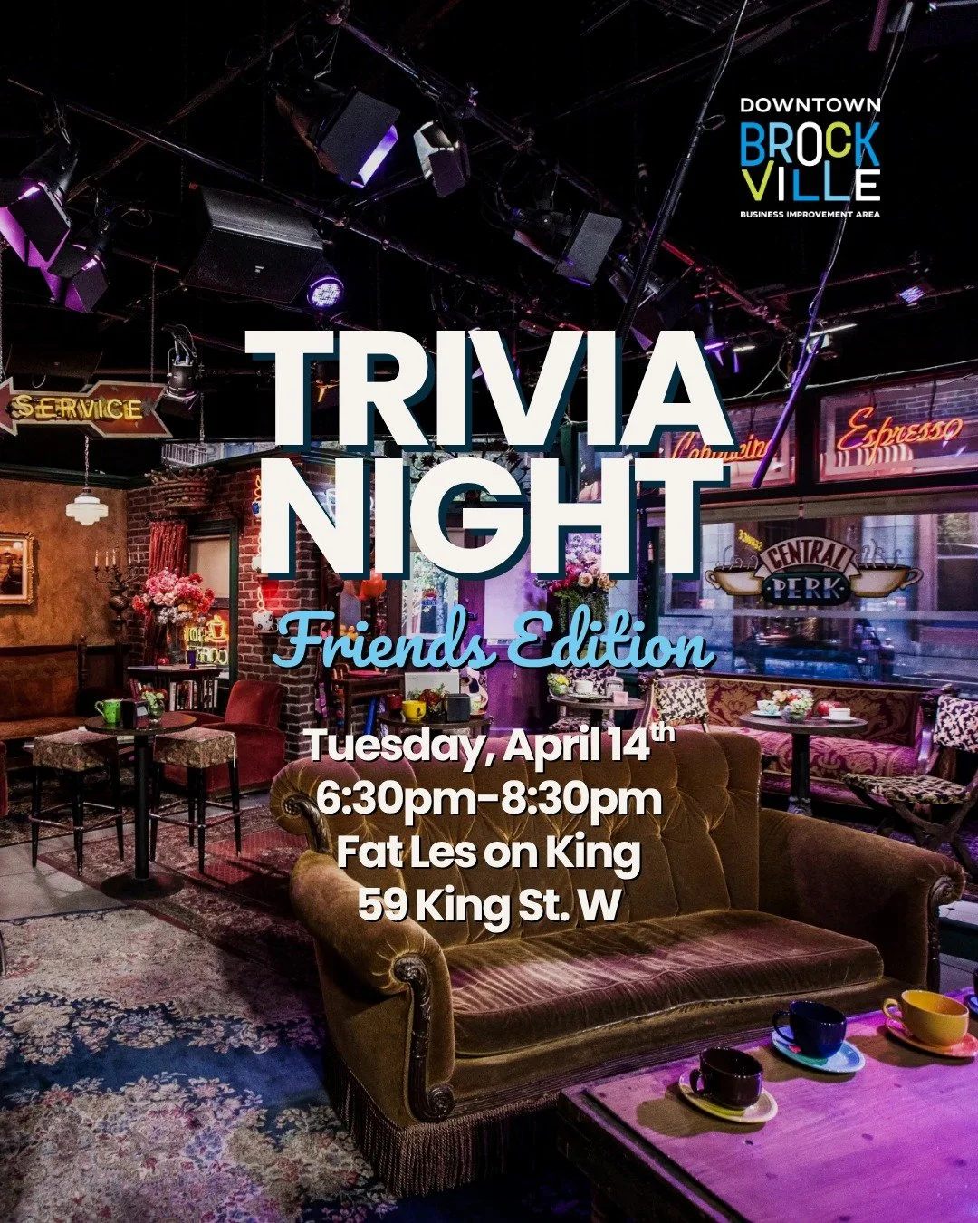 We had so much excitement for Trivia Night: Friends Edition that our first night is officially sold out, so we are opening up a second chance to play!

Join us on Tuesday, April 14th at @fatlesonking, 6:30pm-8:30pm for another evening packed with lau