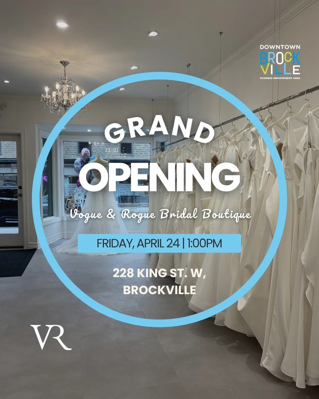 Vogue &amp; Rogue Bridal Boutique is ready for their official Grand Opening, and we are so excited to celebrate together!

Join us on Friday, April 24th at 1pm for the ribbon cutting and help us give this new downtown business the warm welcome it des