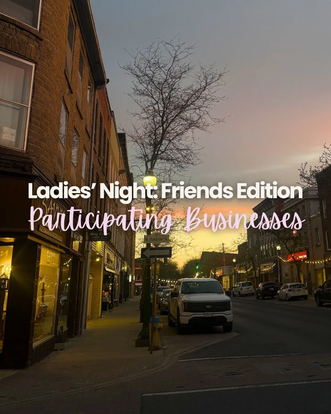 Ladies&rsquo; Night: Friends Edition is happening tomorrow and the full list of participating businesses is here!

Take a scroll through the lineup and start planning your route through downtown. Each stop is bringing their own take on the iconic Fri