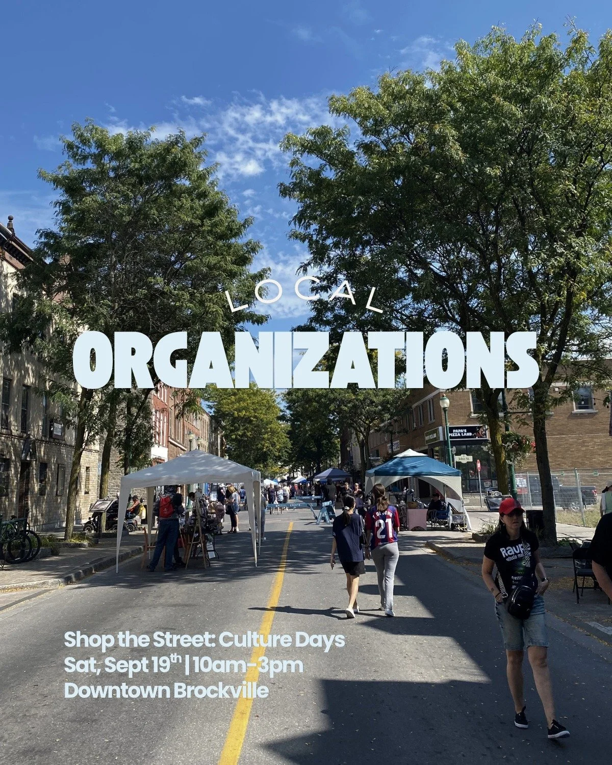 15 LOCAL ORGANIZATIONS are joining us on King Street tomorrow!

One of our favourite parts of Shop the Street: Culture Days is seeing so many local groups together in one place. Clubs, community services, arts organizations, youth programs, and more 