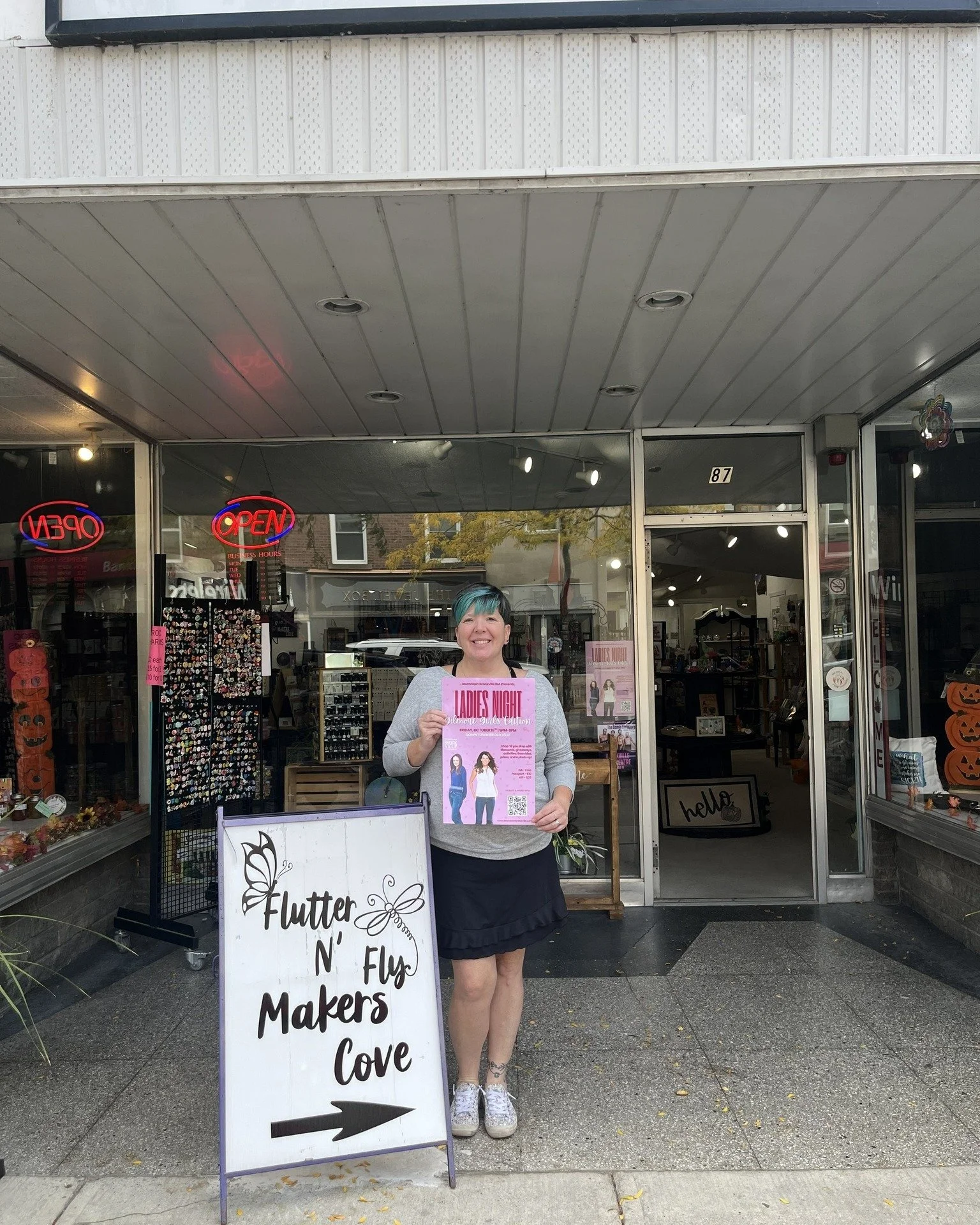 If Stars Hollow had a gift shop, we have a feeling it would look a little like @flutternflymakerscove! 🍂

For Ladies&rsquo; Night: Gilmore Girls Edition, Flutter N' Fly Makers Cove at 87 King St. W. is getting into the spirit with Gilmore Girls merc