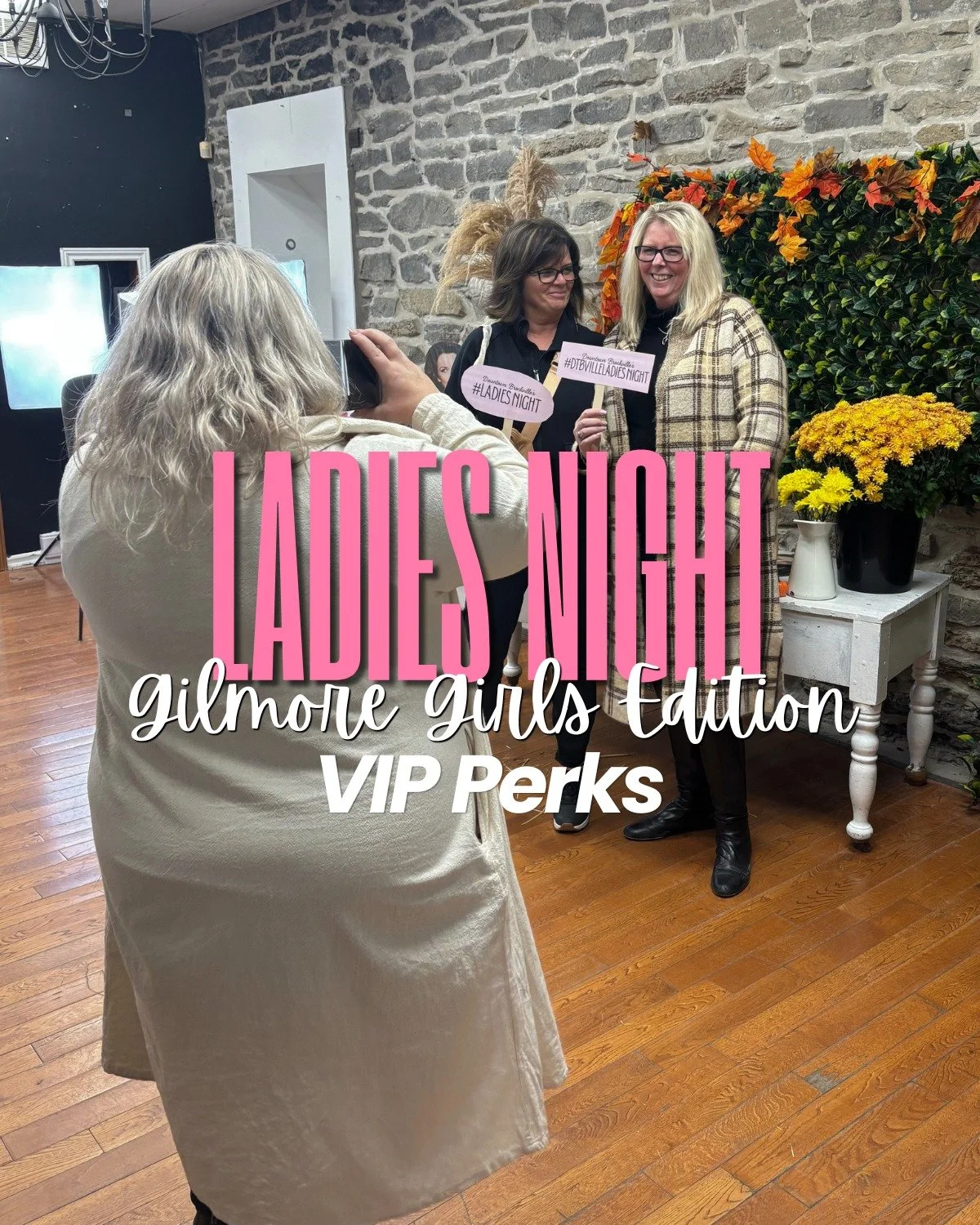 If you're going to do Ladies&rsquo; Night, why not go full Gilmore? 🍂

Our Ladies&rsquo; Night: Gilmore Girls Edition VIP Experience comes with some pretty great perks to make your Friday night downtown even better!

For $35, your VIP Experience inc