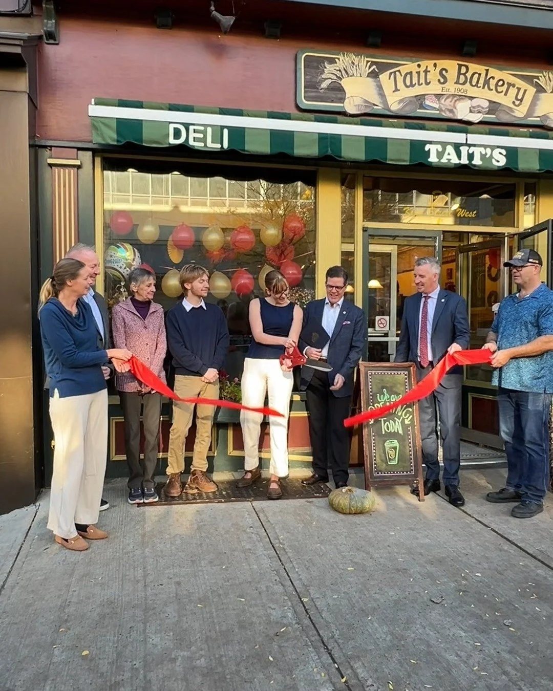 A new chapter begins for @taitsbrockville! 🍞

Today, we officially welcomed Tait&rsquo;s Bakery back to Downtown Brockville with a ribbon cutting celebrating its grand opening under new ownership!

With Elizabeth Barlow taking over as the new owner,
