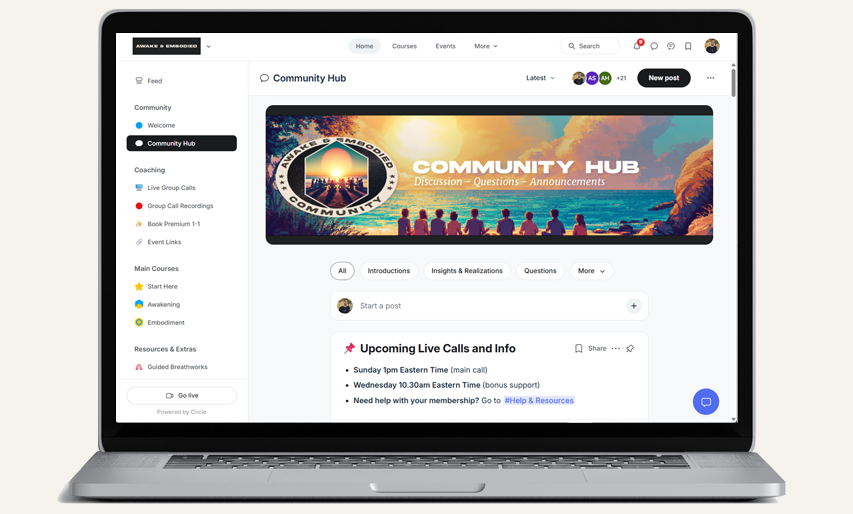 The Awake & Embodied community hub