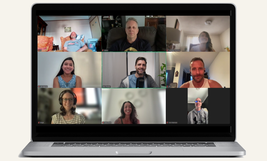 A live Awake & Embodied group call on Zoom