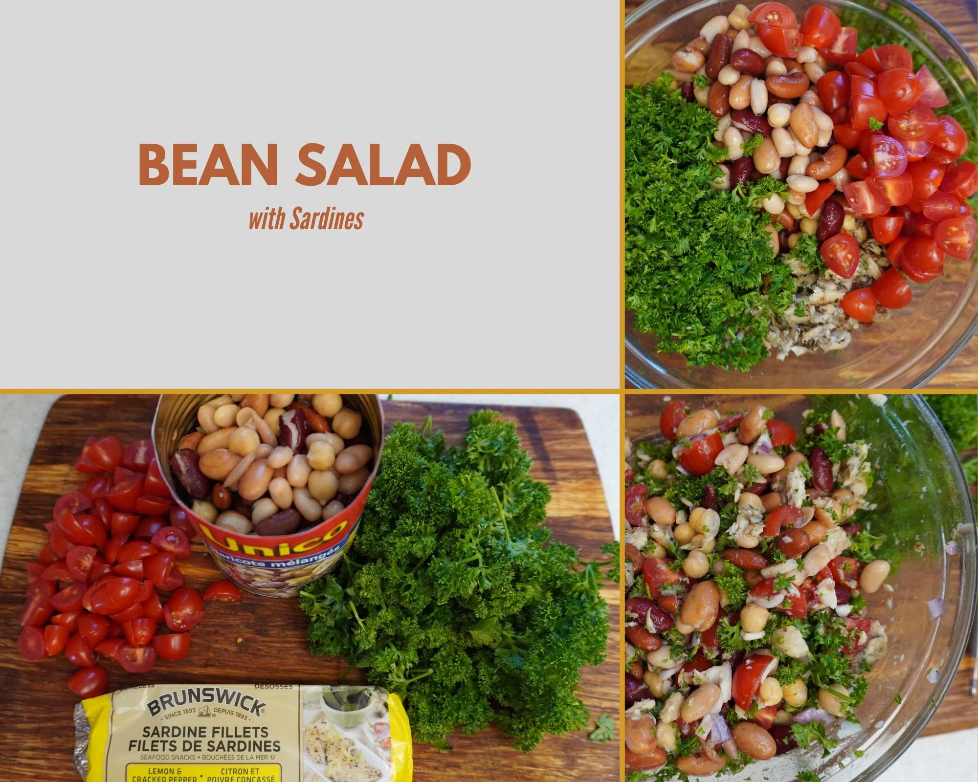 Bean Salad - with Sardines!